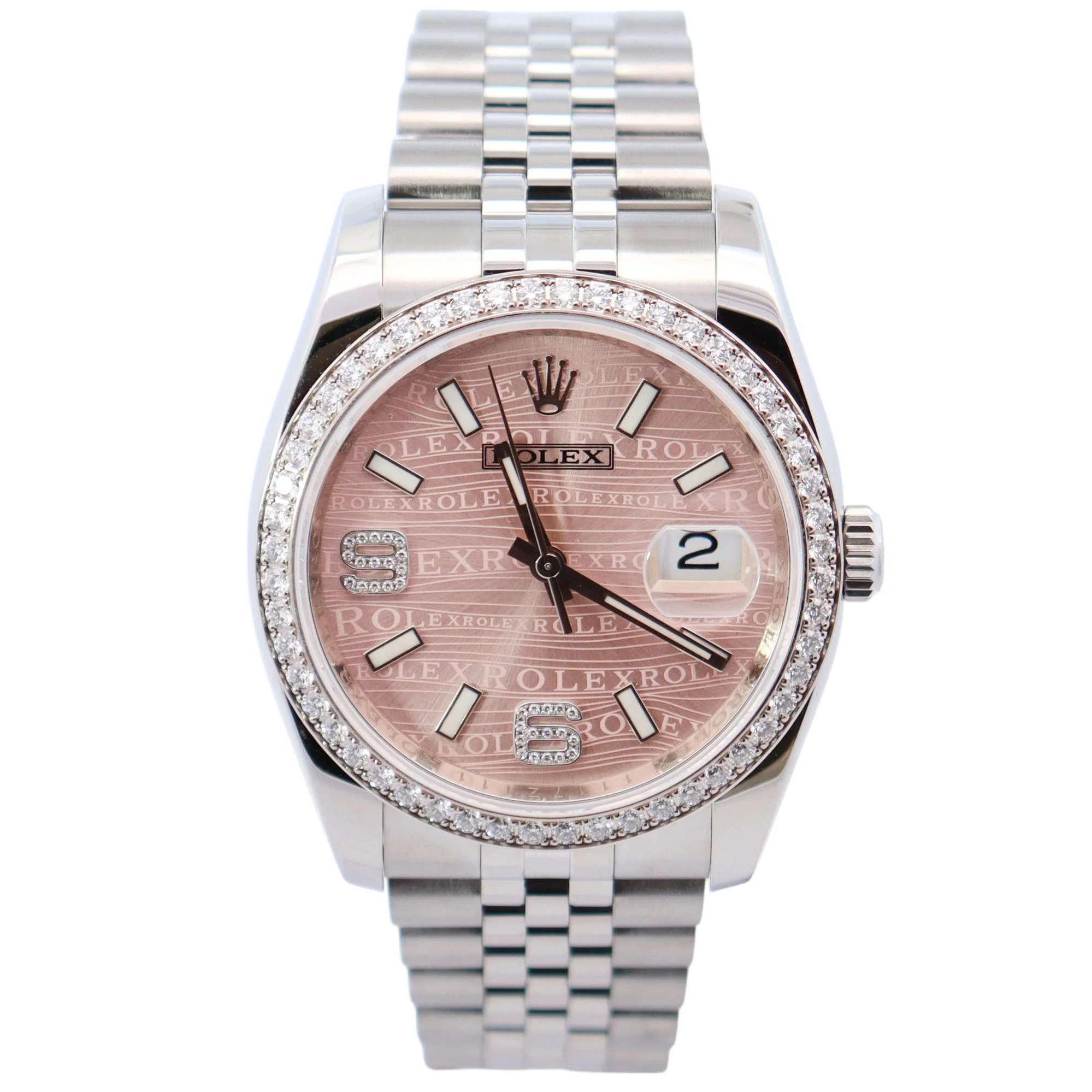 Rolex Datejust 36mm Pink Dial Watch Ref# 116244