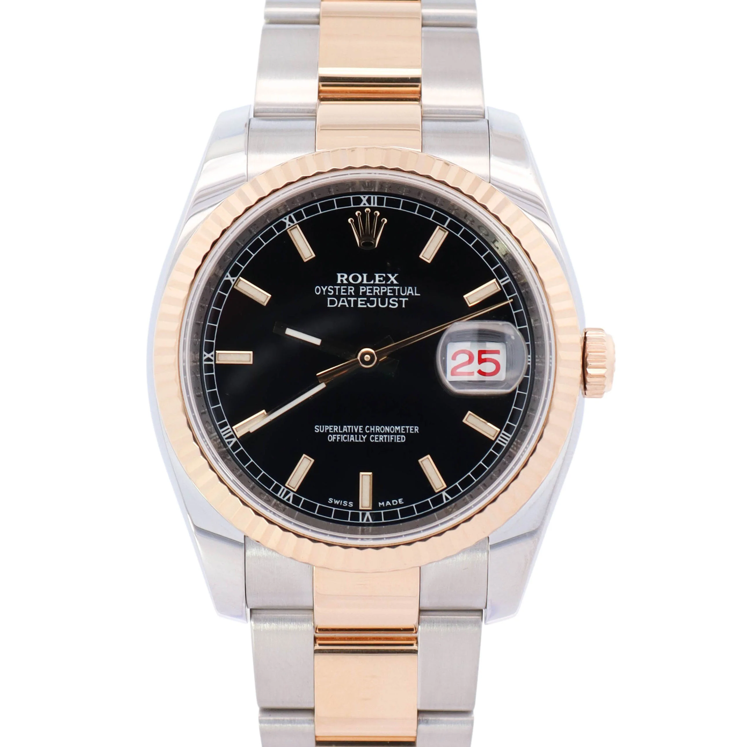 Rolex Datejust 36mm Black Dial Watch Ref# 116233