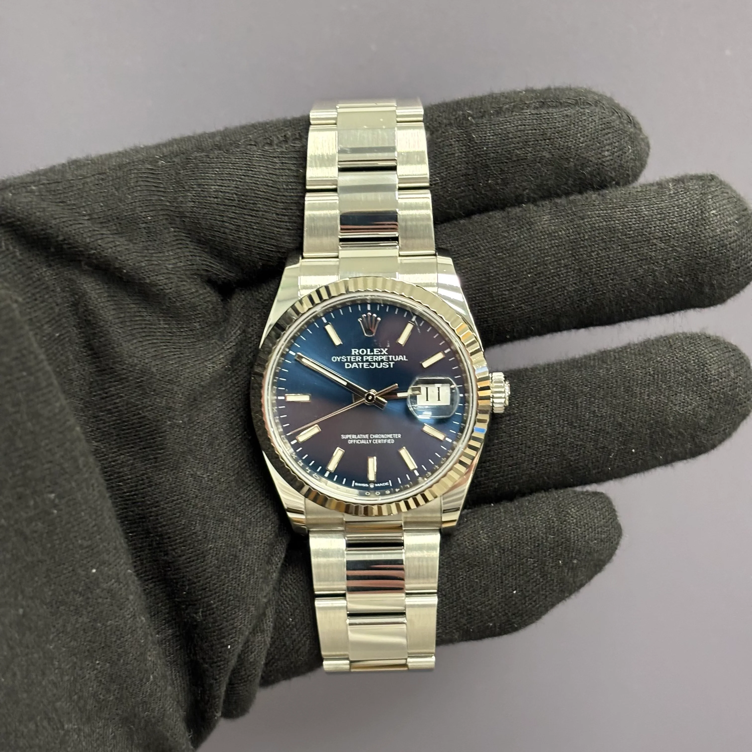 Rolex Datejust 36mm Blue Dial Watch Ref# 126234 - Image 2
