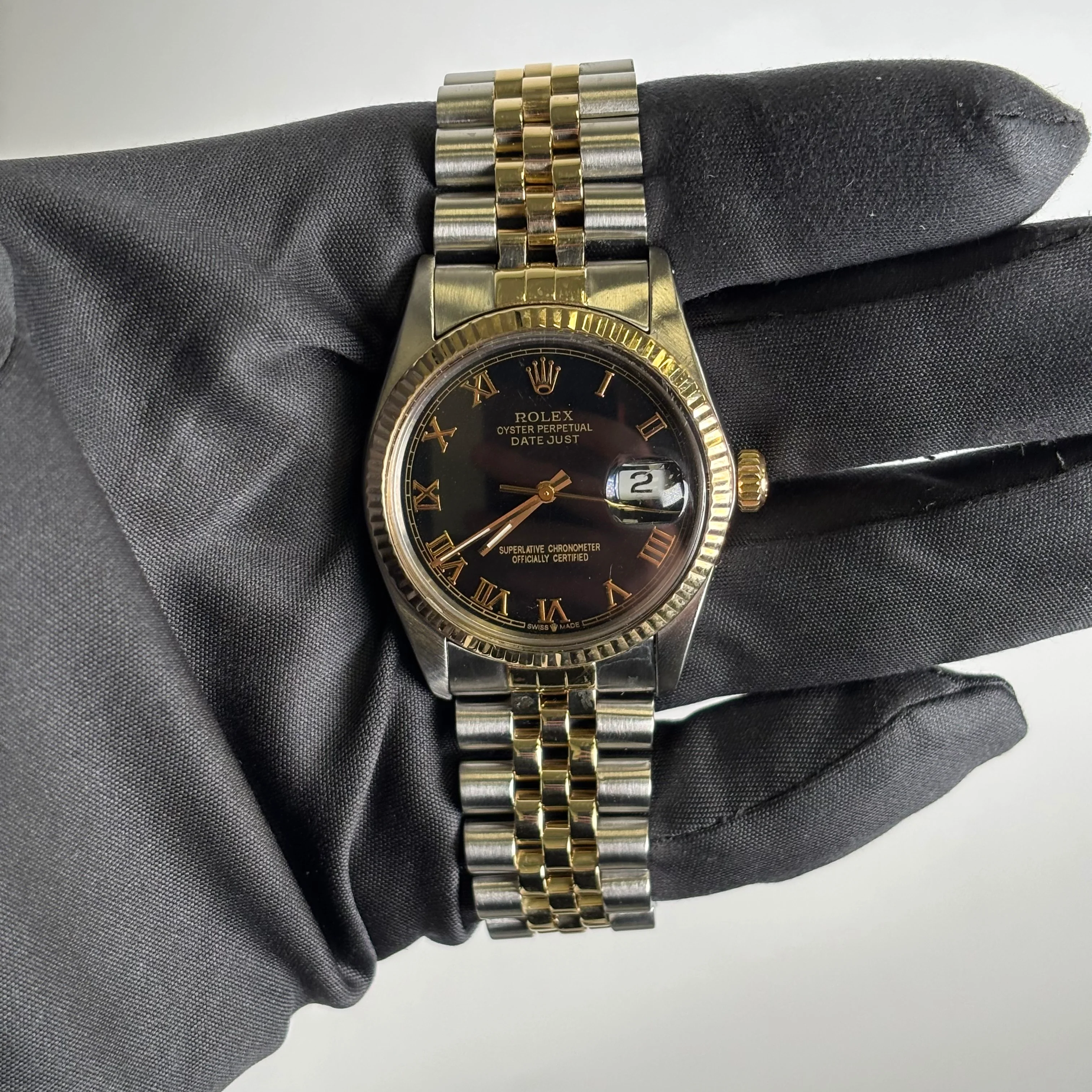 Rolex Datejust 36mm Black Dial Watch Ref# 16013 - Image 2