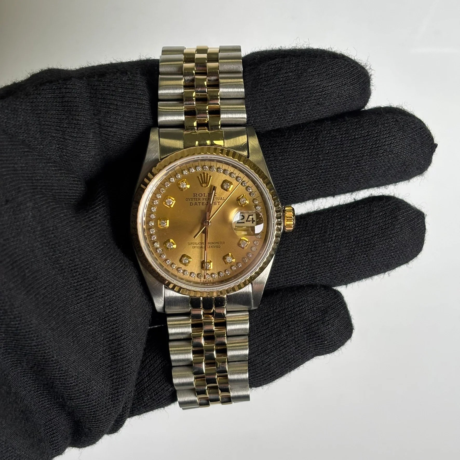 Rolex Datejust 36mm Champagne Dial Watch Ref# 16013 - Image 2