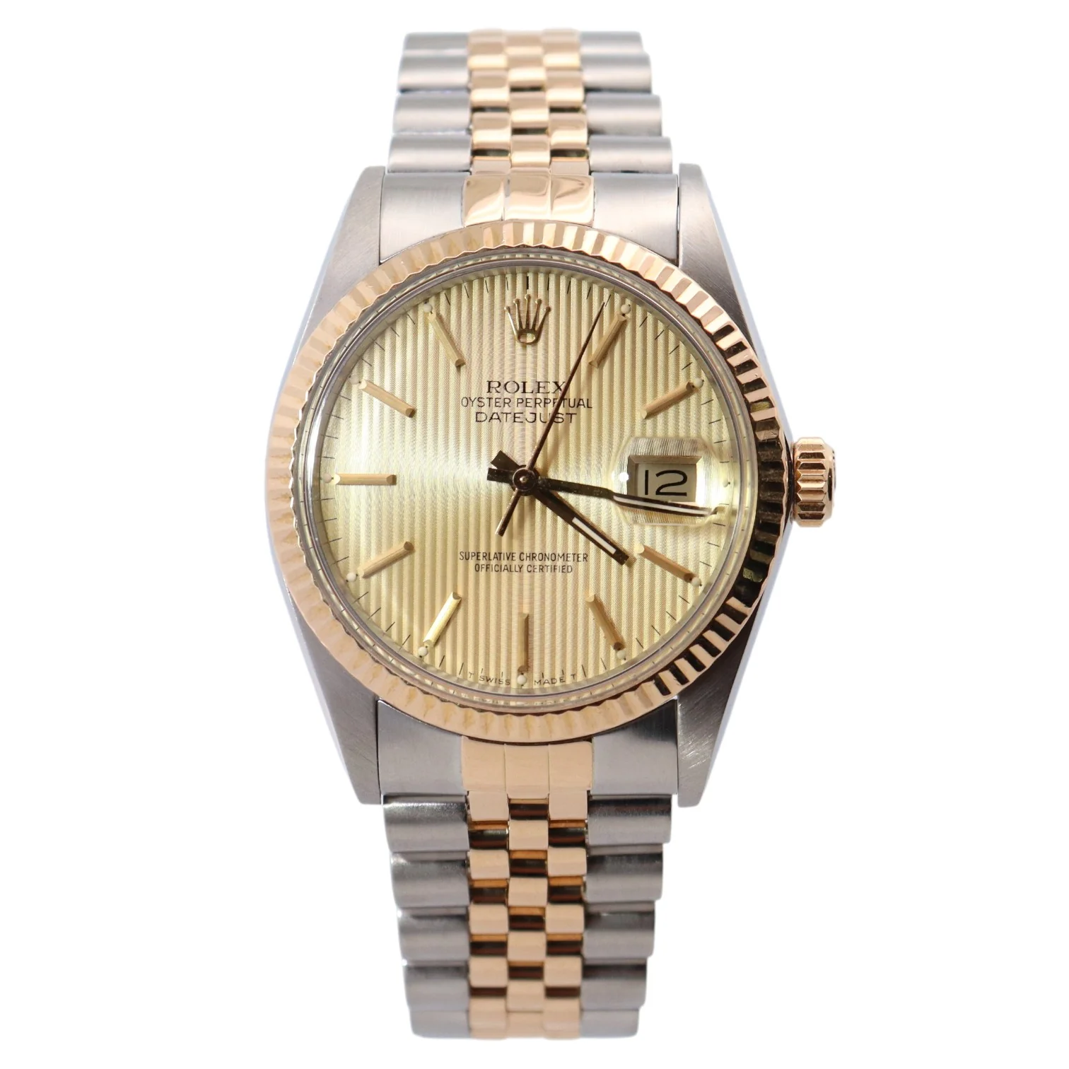 Rolex Datejust 36mm Champagne Dial Watch Ref# 16013