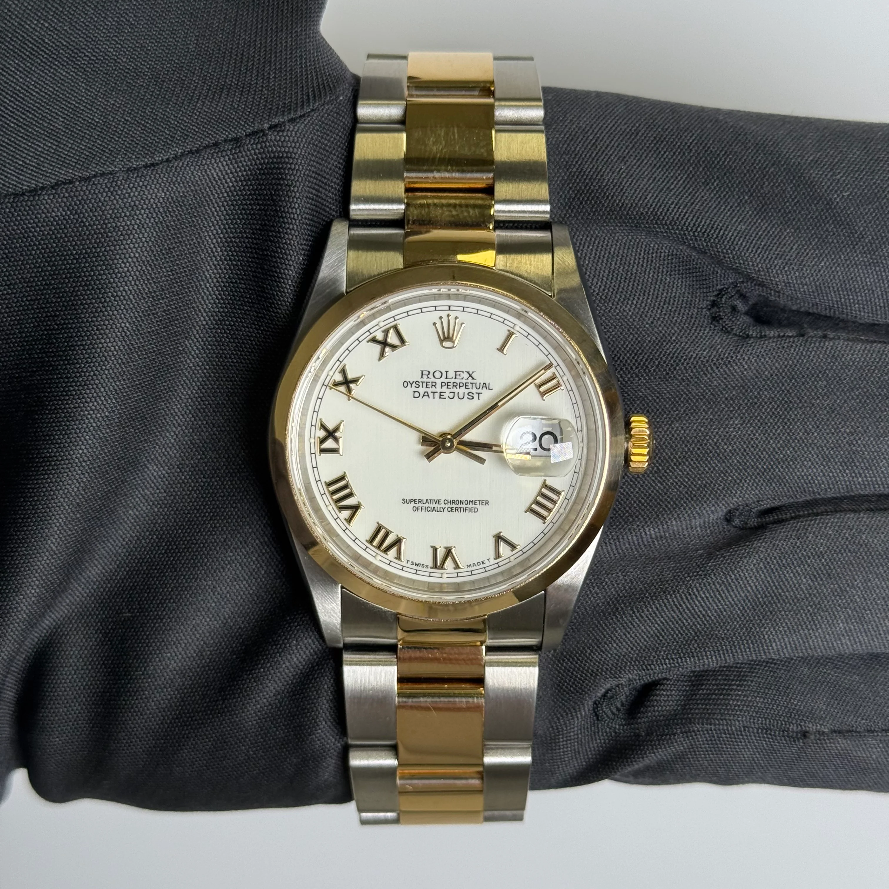 Rolex Datejust 36mm White Dial Watch Ref# 16203 - Image 2