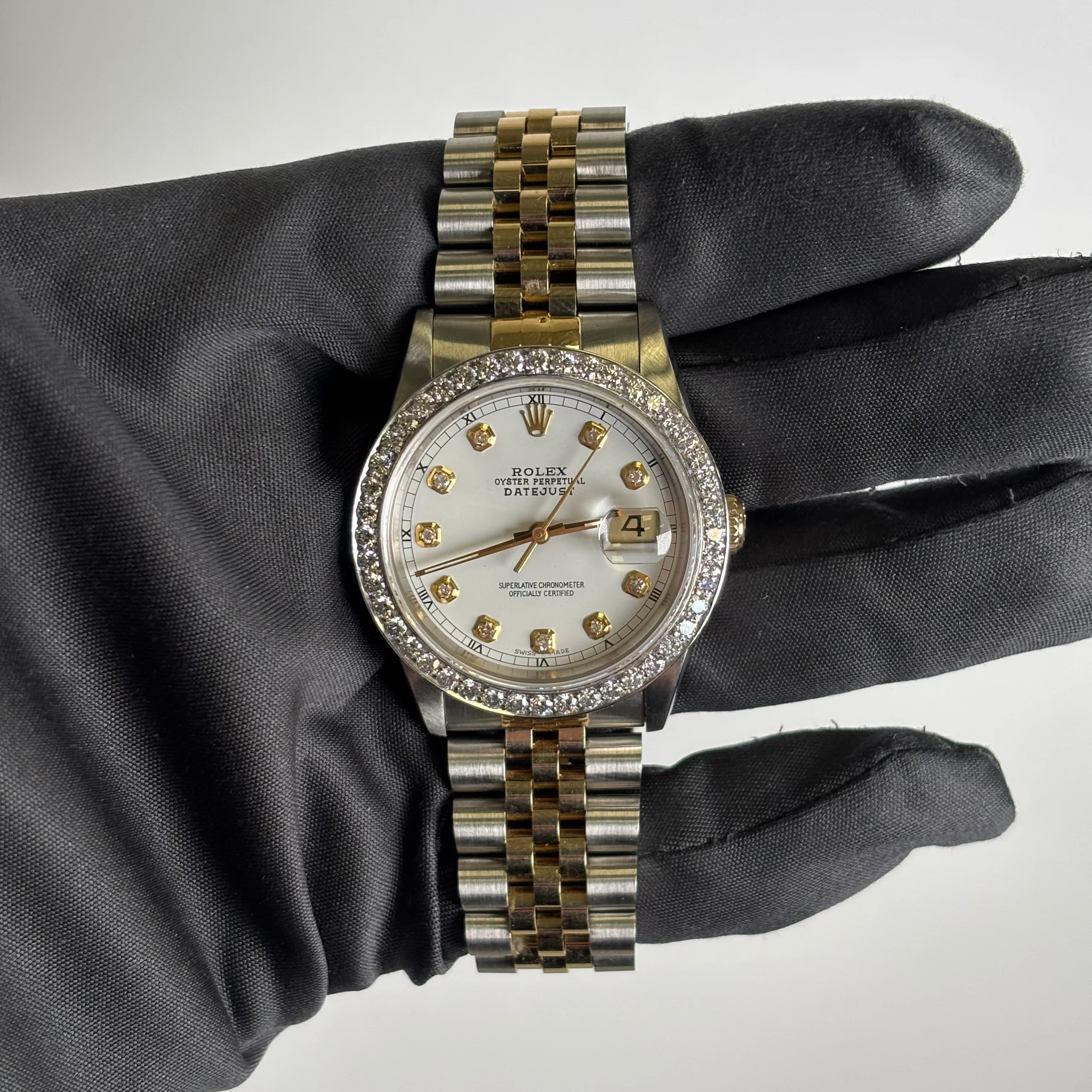 Rolex Datejust 36mm White Dial Watch Ref# 16233 - Image 2
