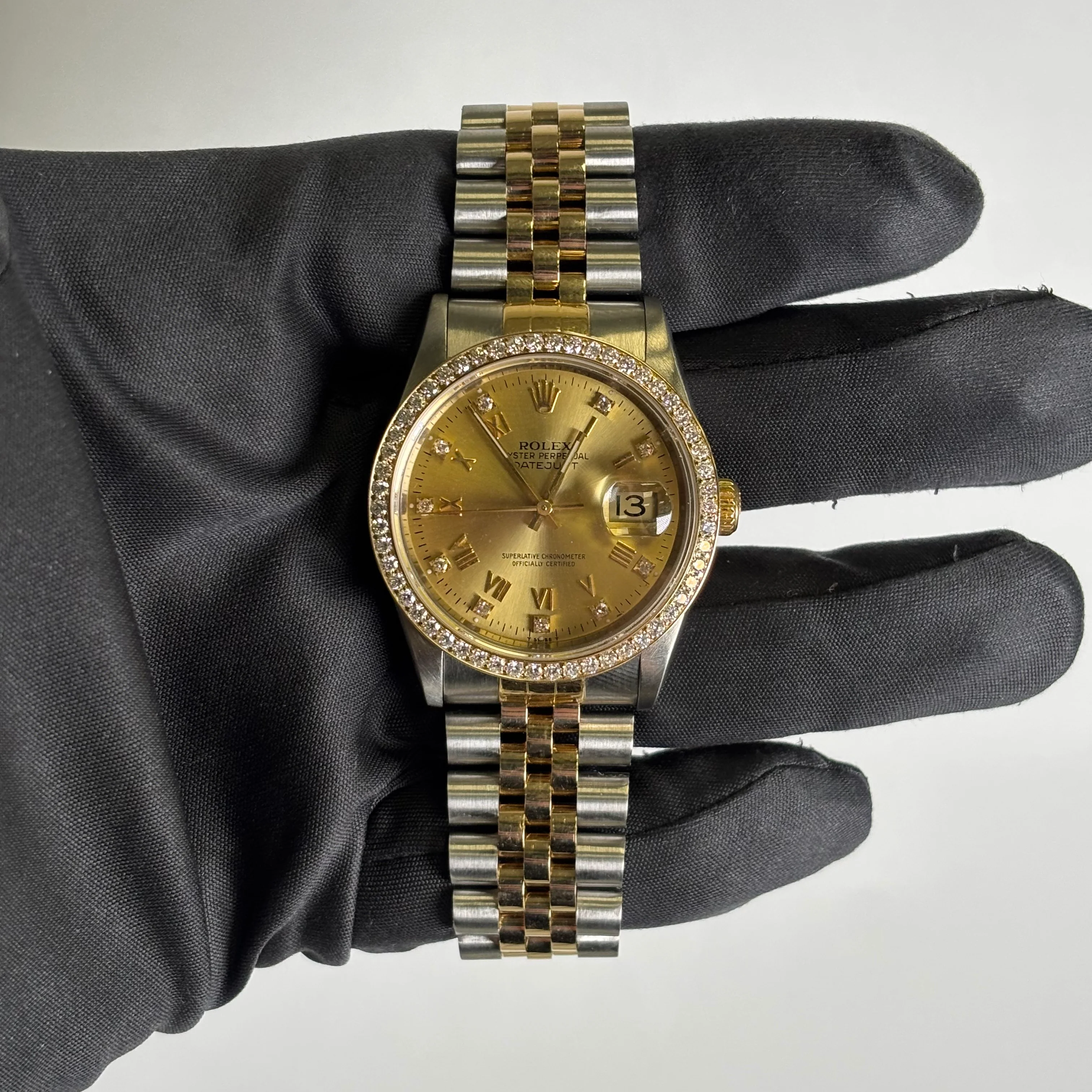 Rolex Datejust 36mm Champagne Dial Watch Ref# 16233 - Image 2