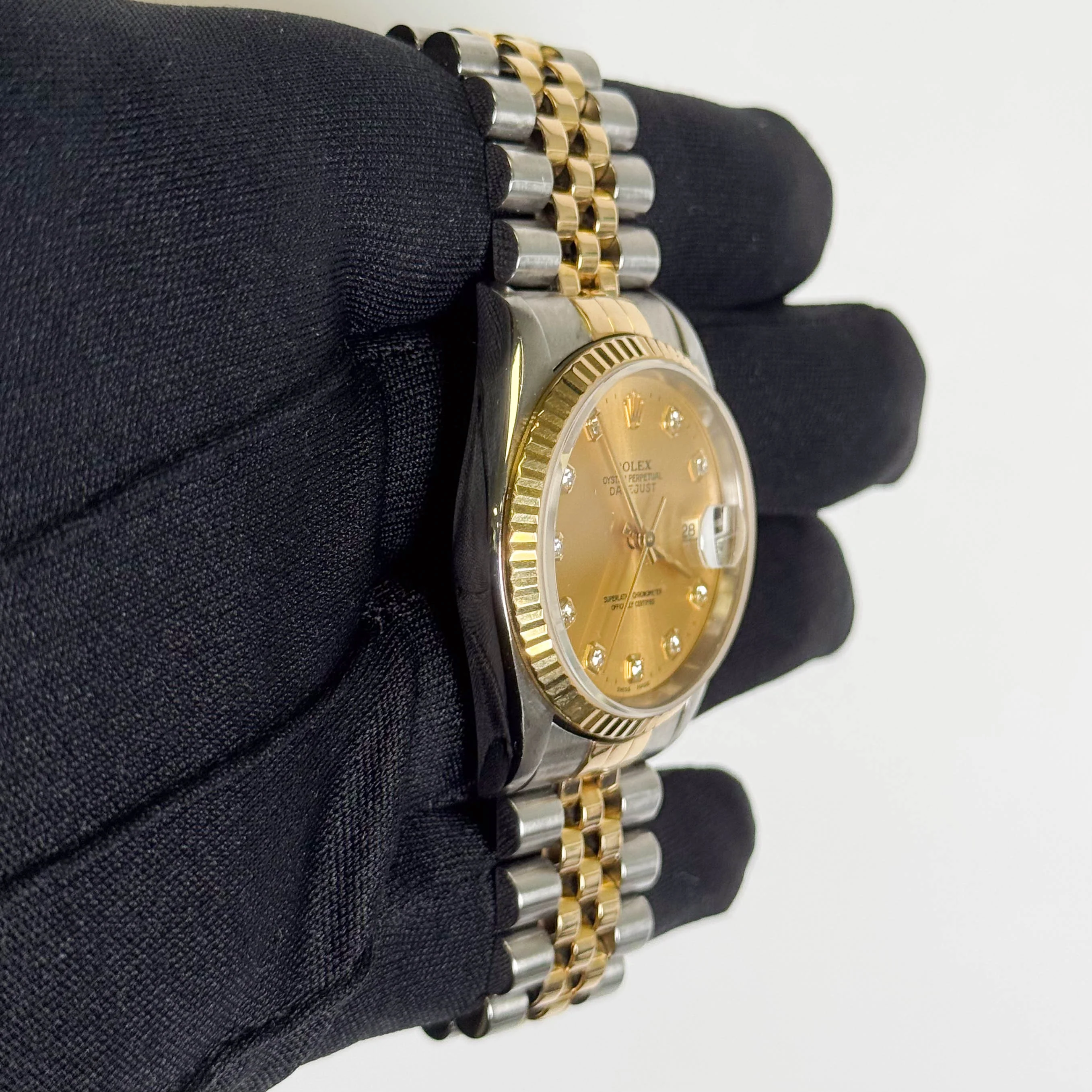 Rolex Datejust 36mm Champagne Dial Watch Ref# 16233 - Image 3