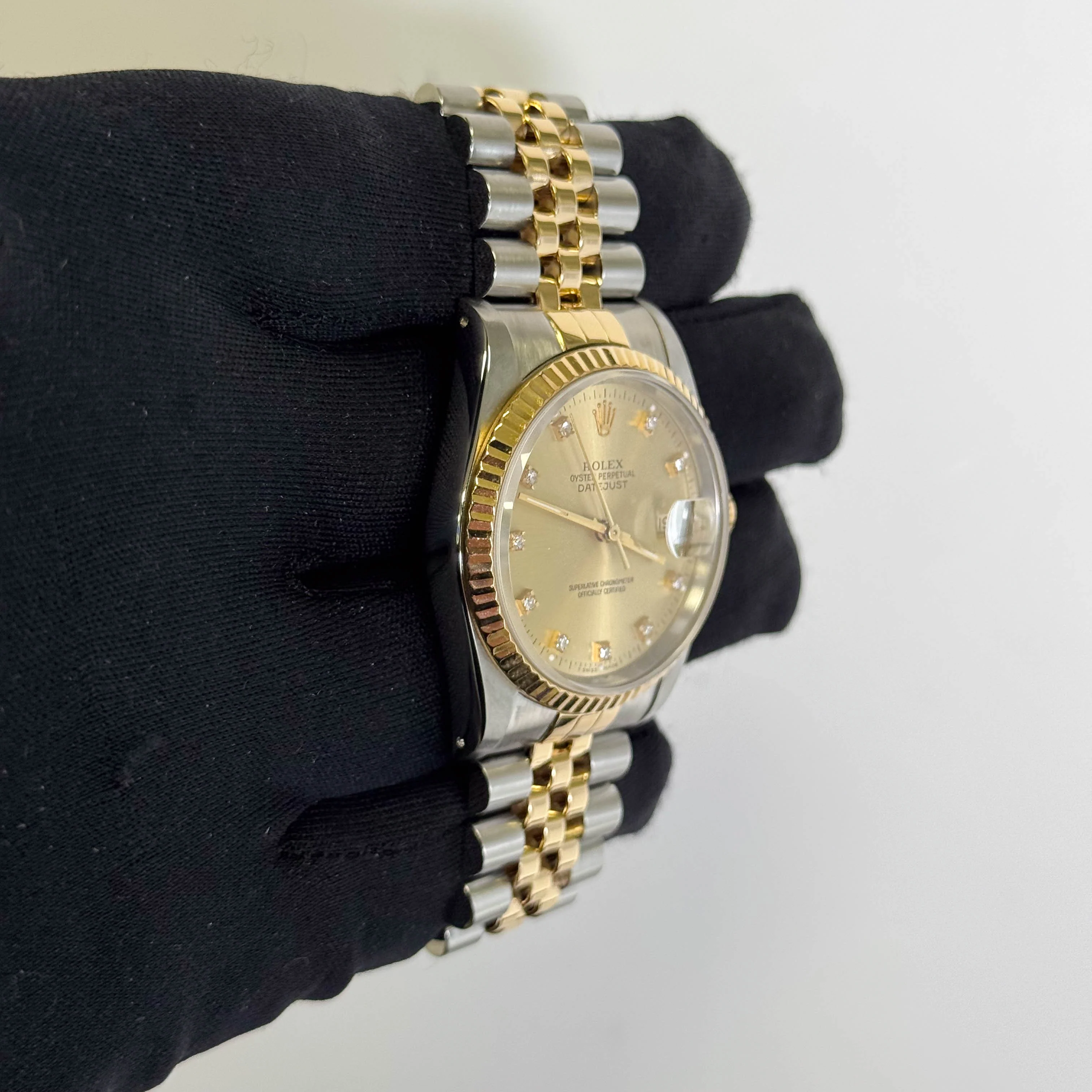 Rolex Datejust 36mm Champagne Dial Watch Ref# 16233 - Image 3