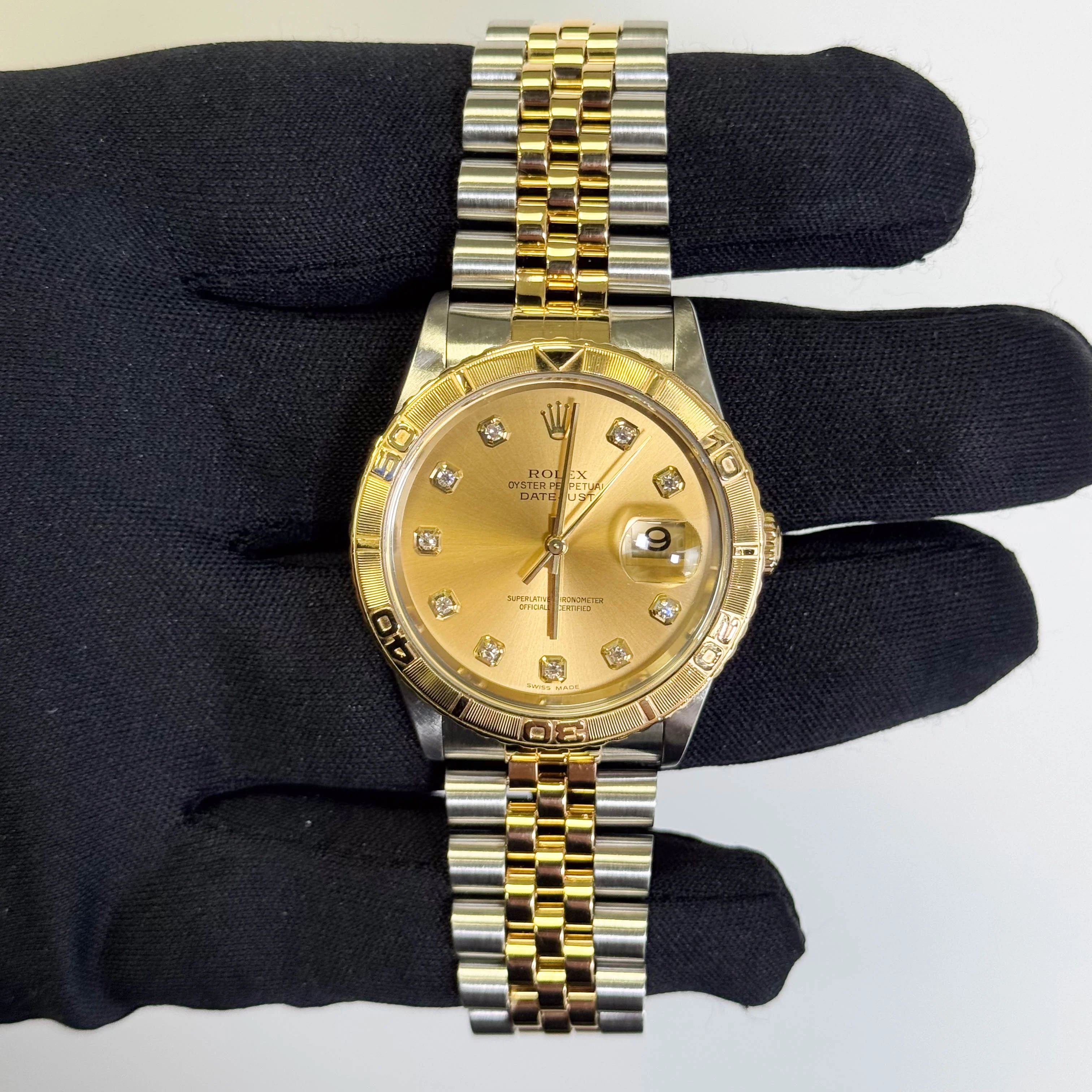 Rolex Datejust 36mm Champagne Dial Watch Ref# 16263 - Image 2