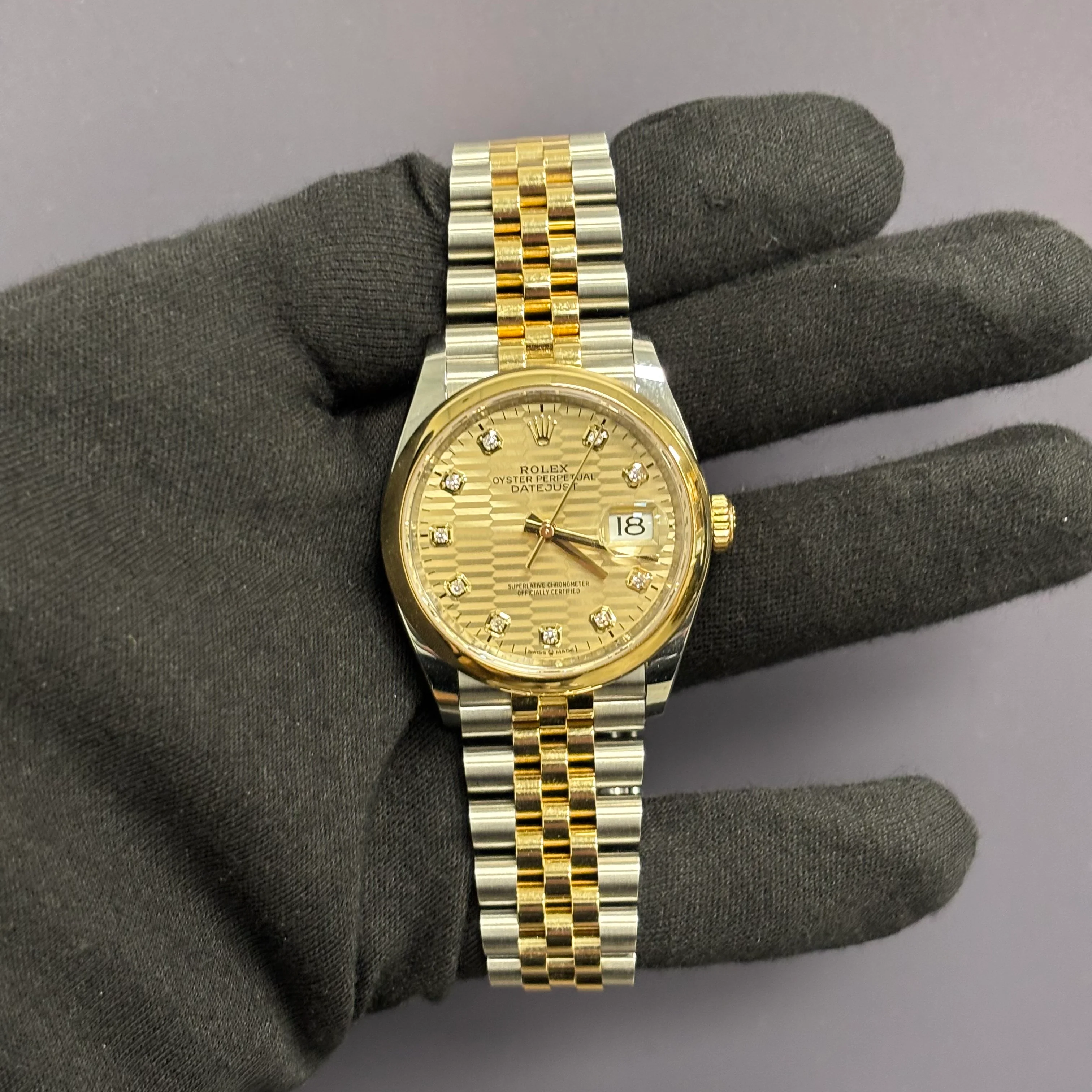 Rolex Datejust 36mm Champagne Dial Watch Ref# 126203 - Image 2