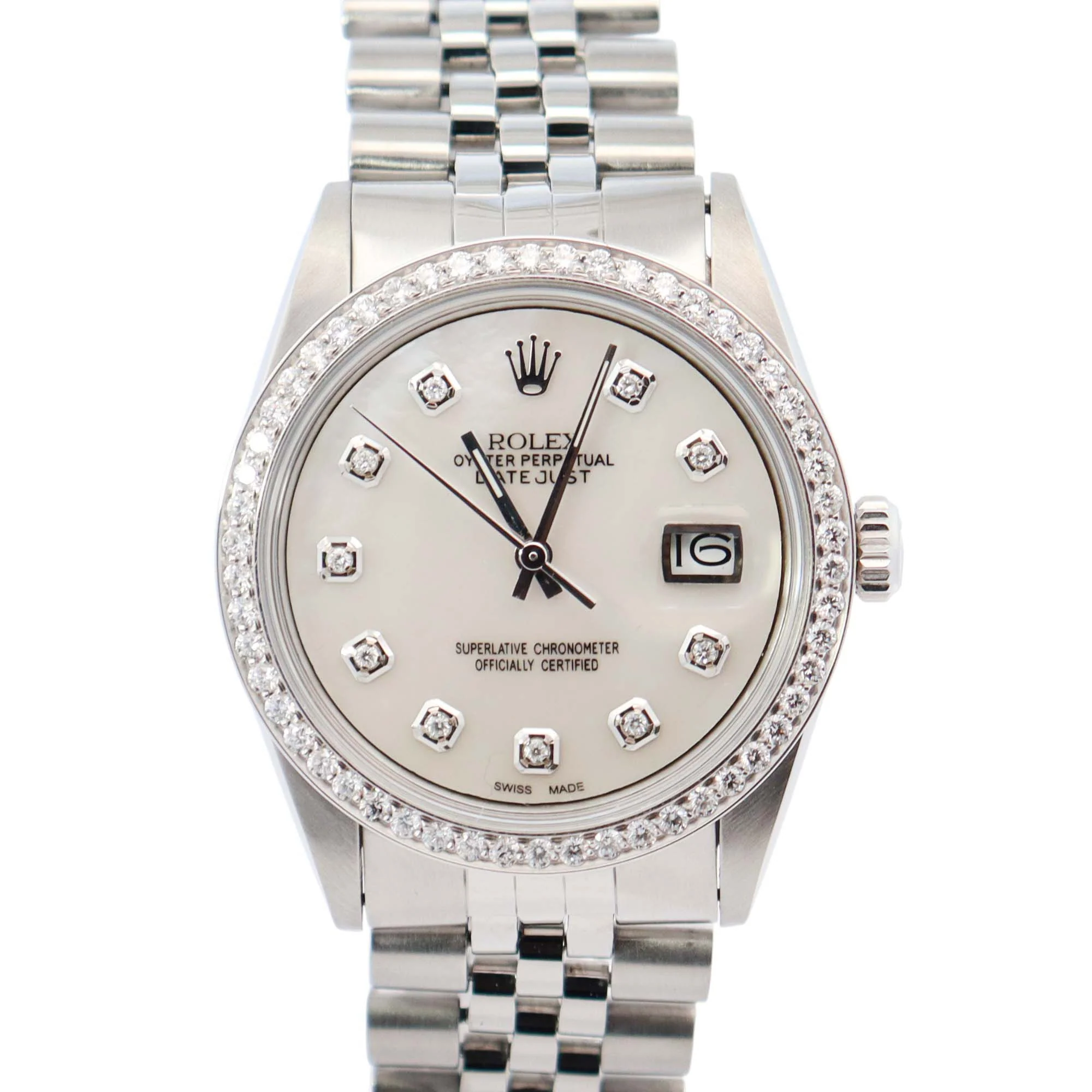 Rolex Datejust 36mm MOP Dial Watch Ref# 1600