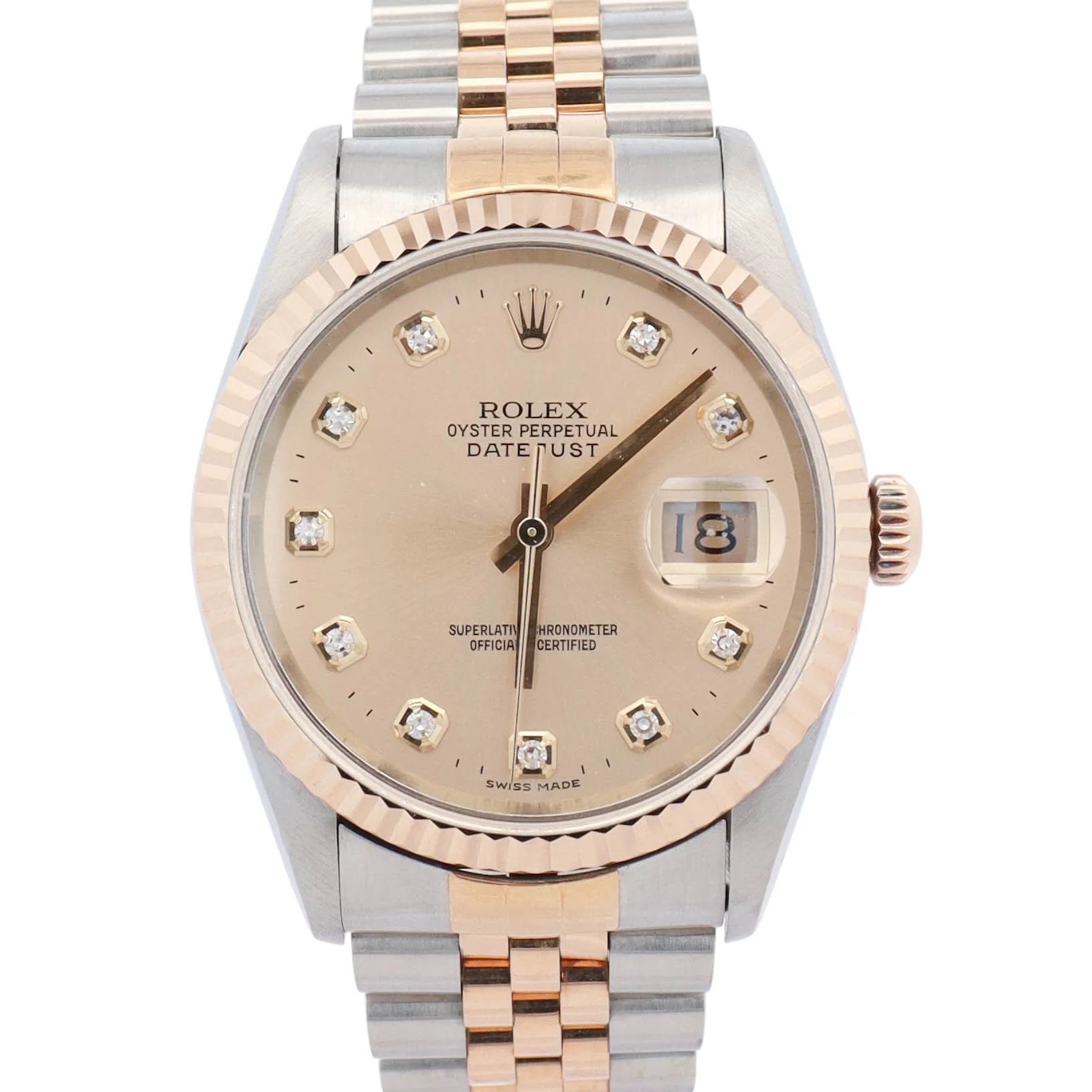 Rolex Datejust 36mm Champagne Dial Watch Ref# 16233
