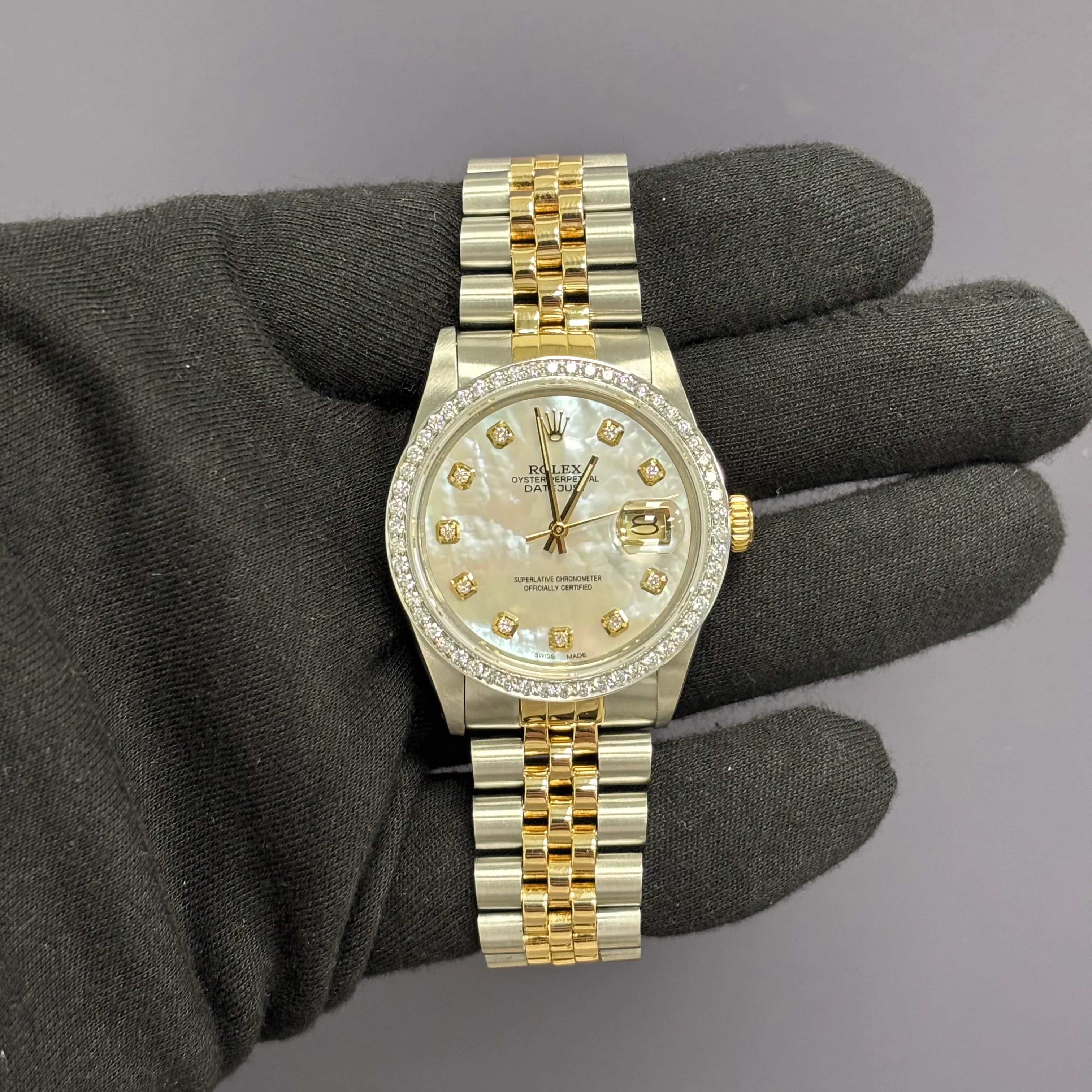 Rolex Datejust 36mm MOP Dial Watch Ref# 16013 - Image 2