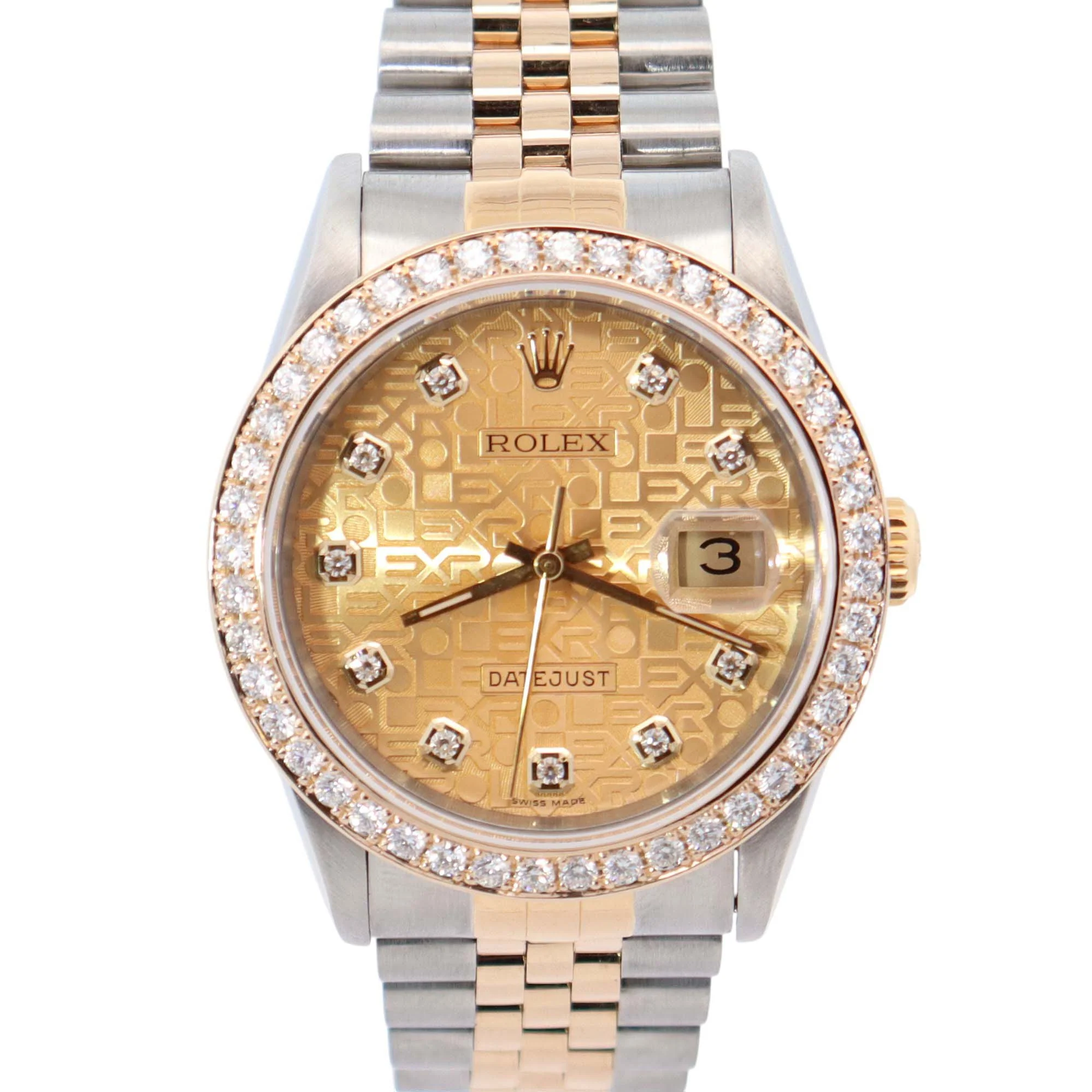 Rolex Datejust 36mm Champagne Dial Watch Ref# 16233