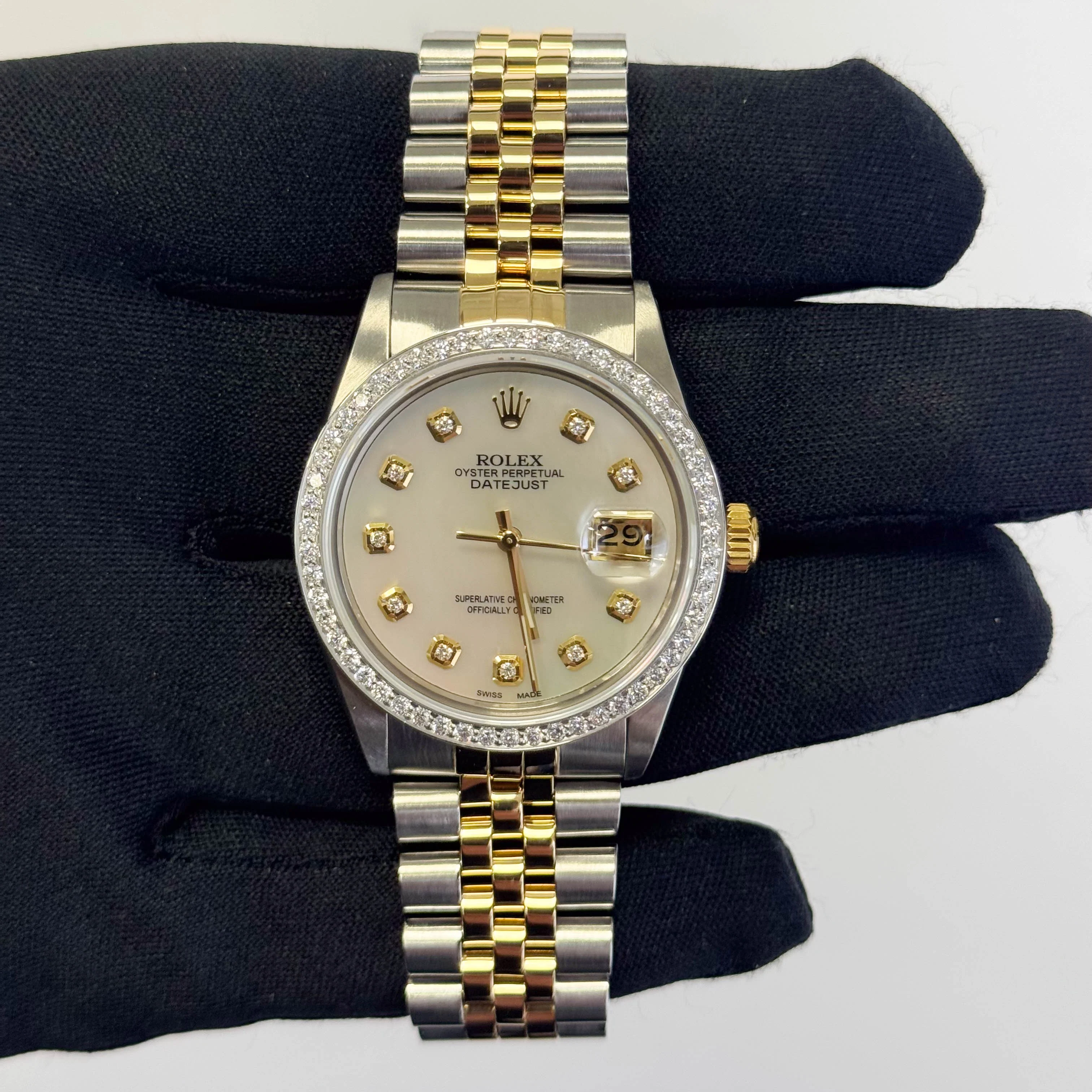 Rolex Datejust 36mm MOP Dial Watch Ref# 16233 - Image 2