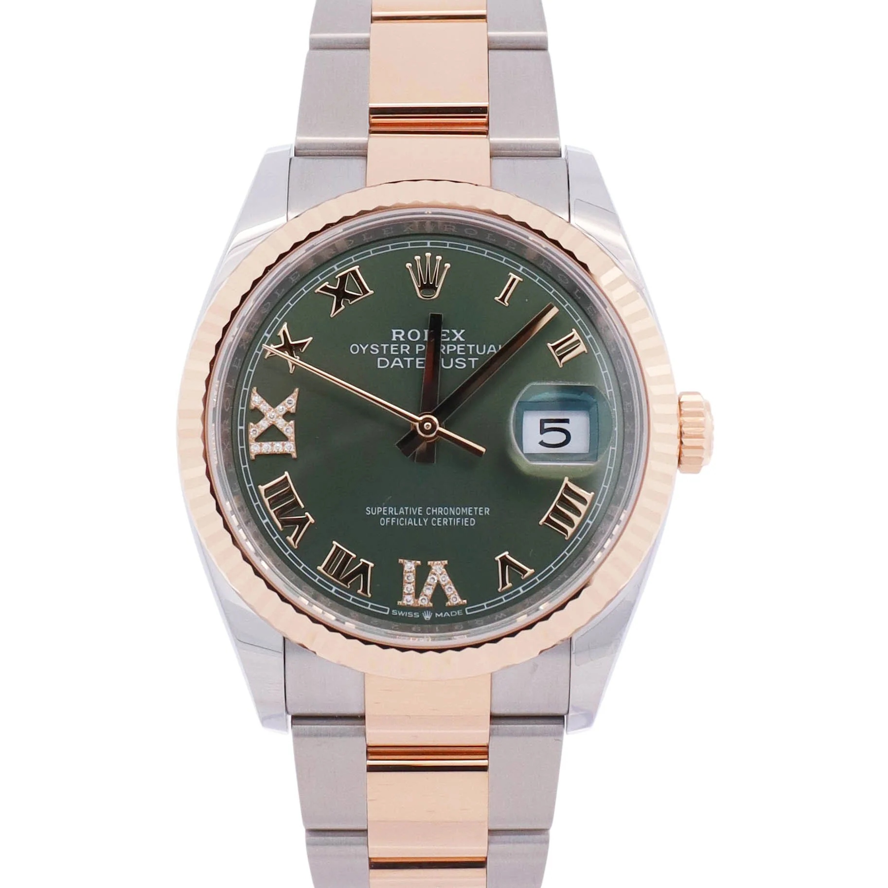 Rolex Datejust 36mm Olive Green Dial Watch Ref# 126233