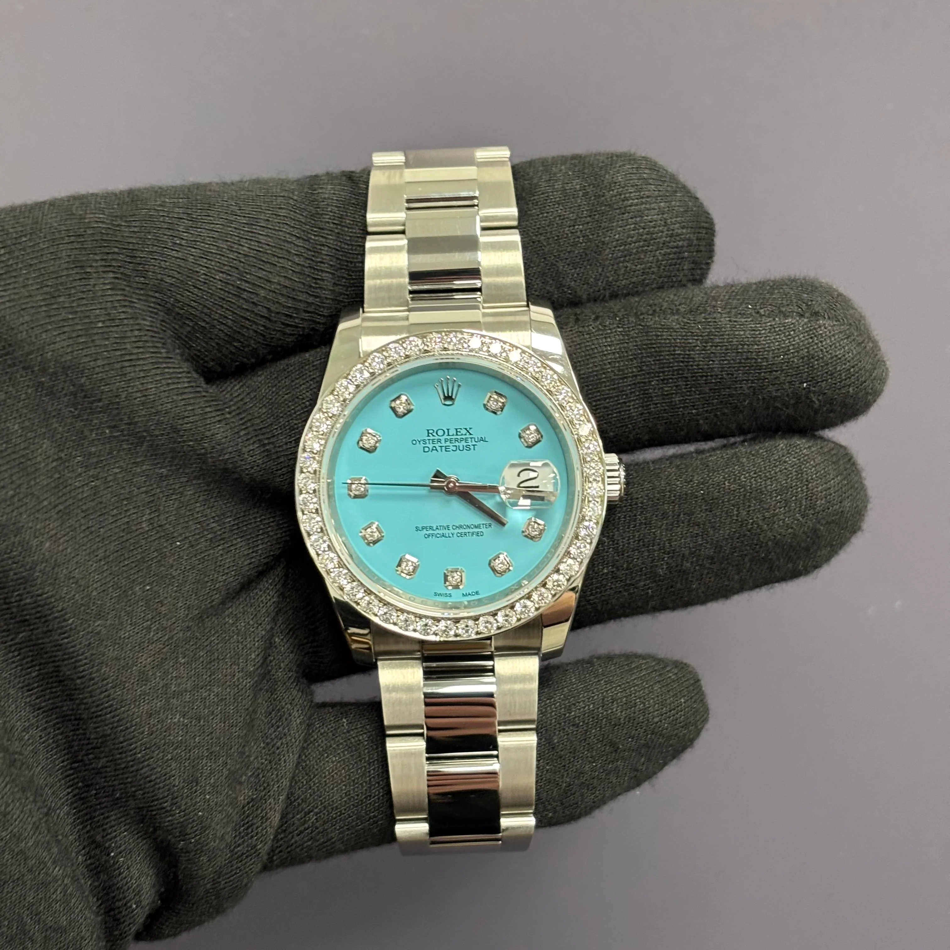 Rolex Datejust 36mm Tiffany Dial Watch Ref# 116200 - Image 2