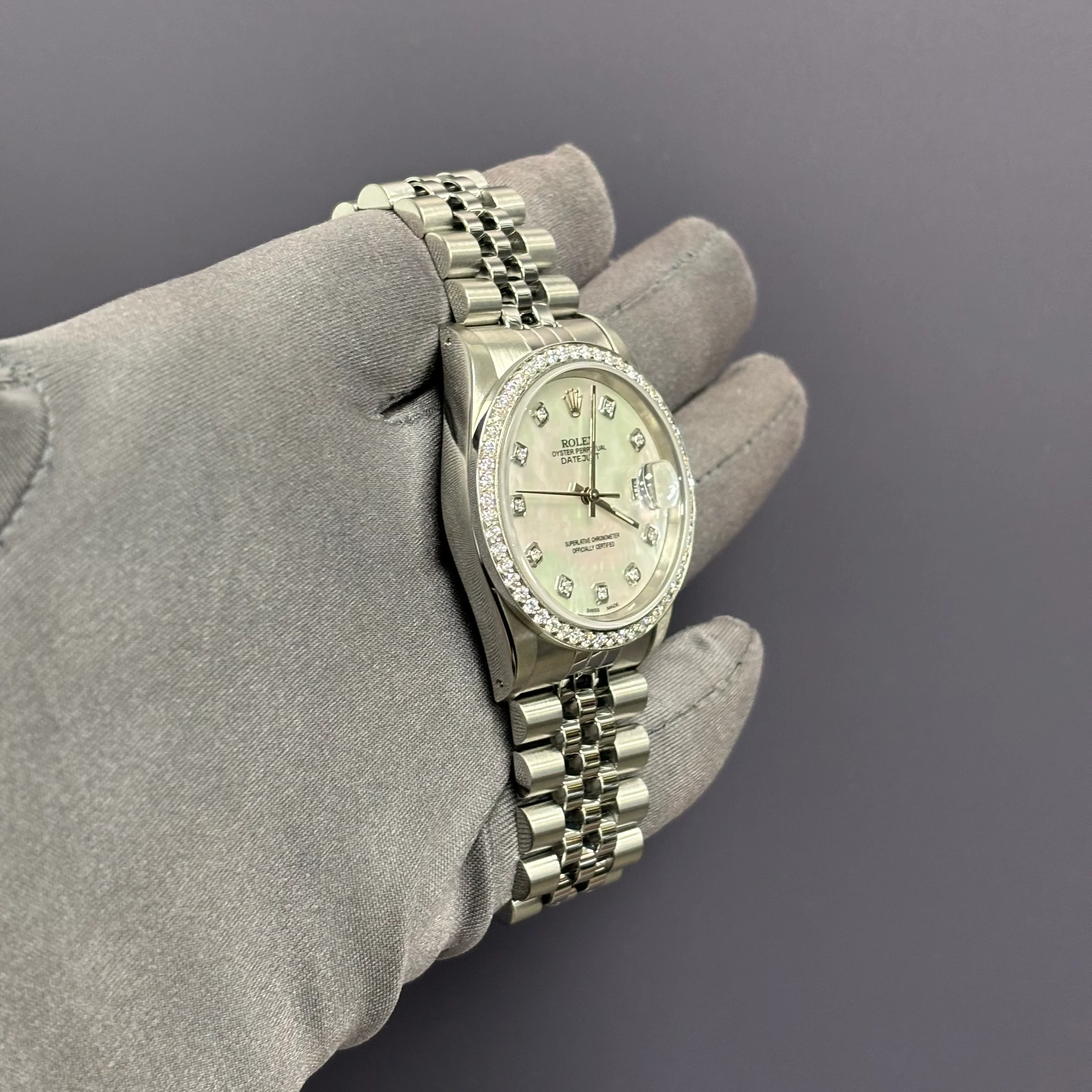 Rolex Datejust 36mm MOP Dial Watch Ref# 16220 - Image 3