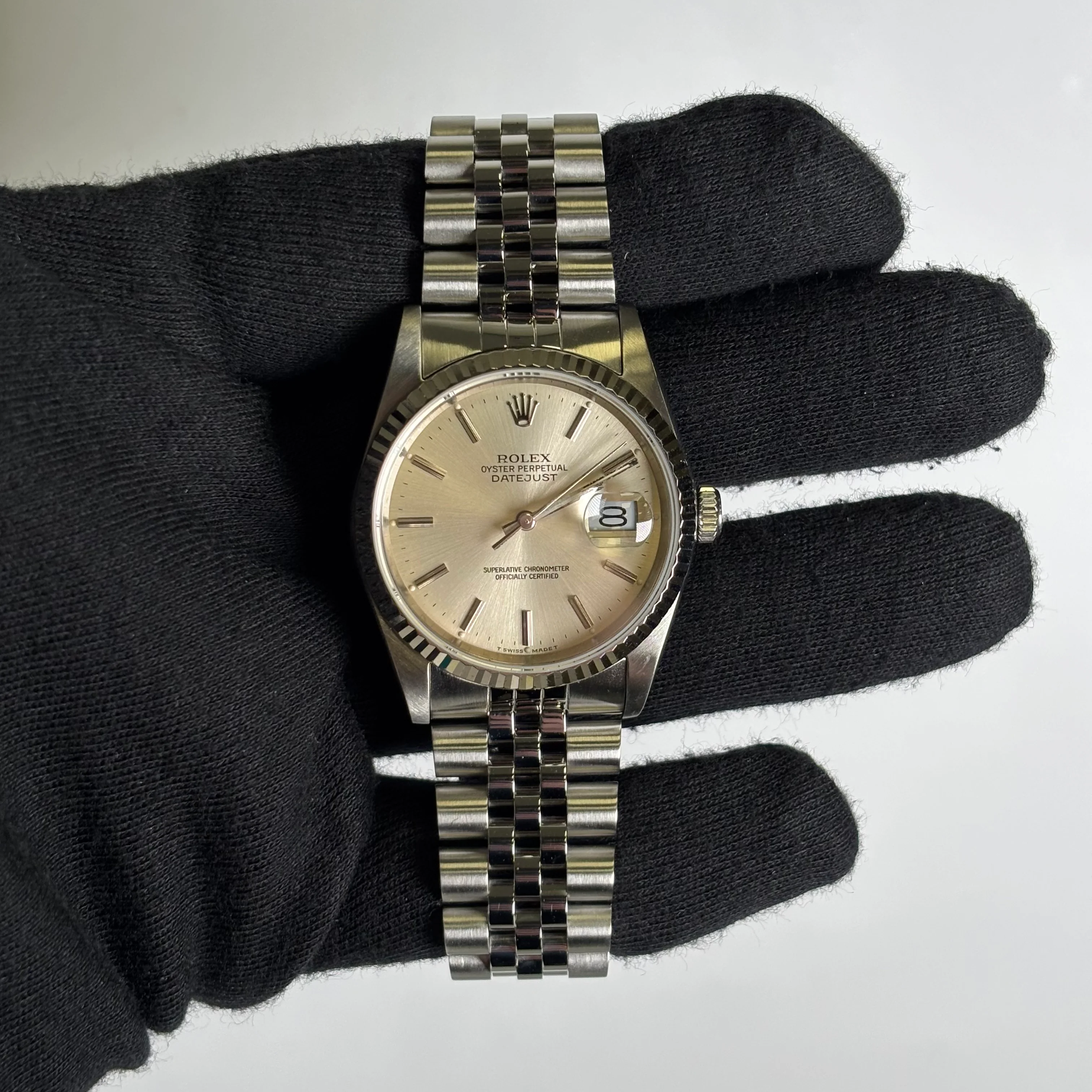 Rolex Datejust 36mm Silver Dial Watch Ref# 16234 - Image 2