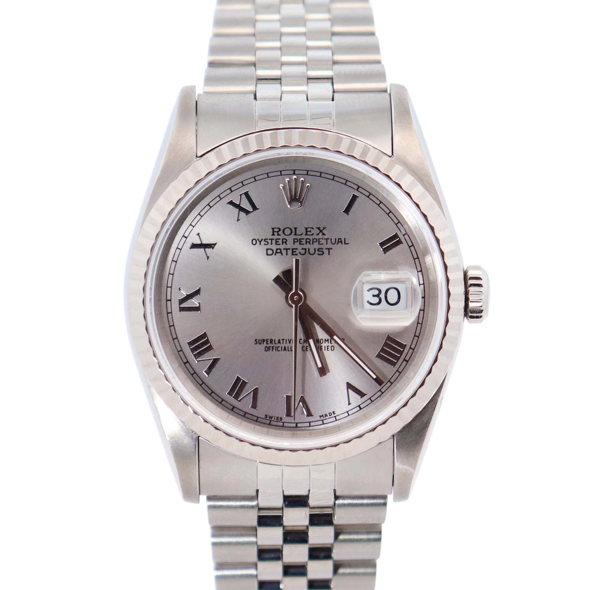 Rolex Datejust 36mm Silver Dial Watch Ref# 16234