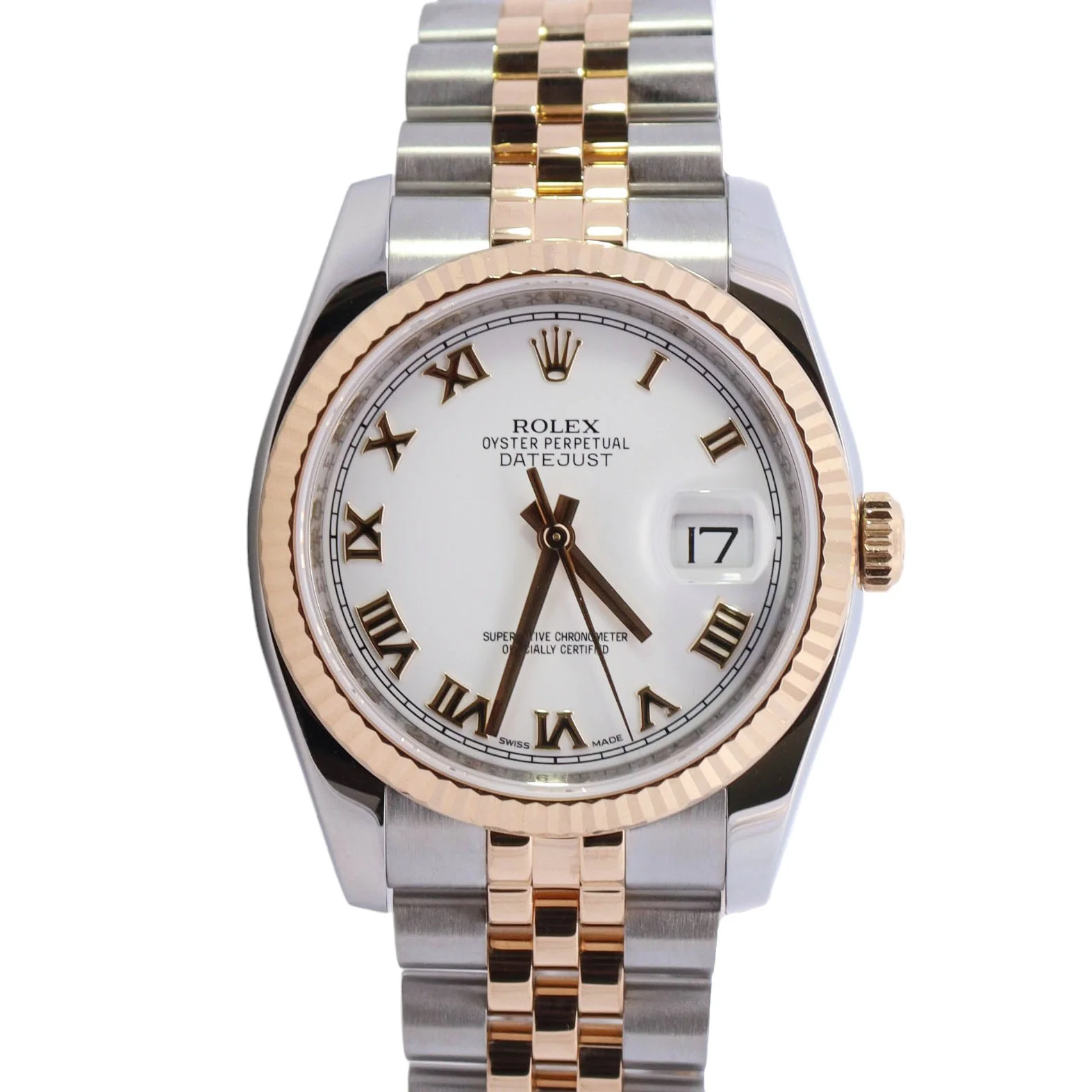 Rolex Datejust 36mm White Dial Watch Ref# 116233