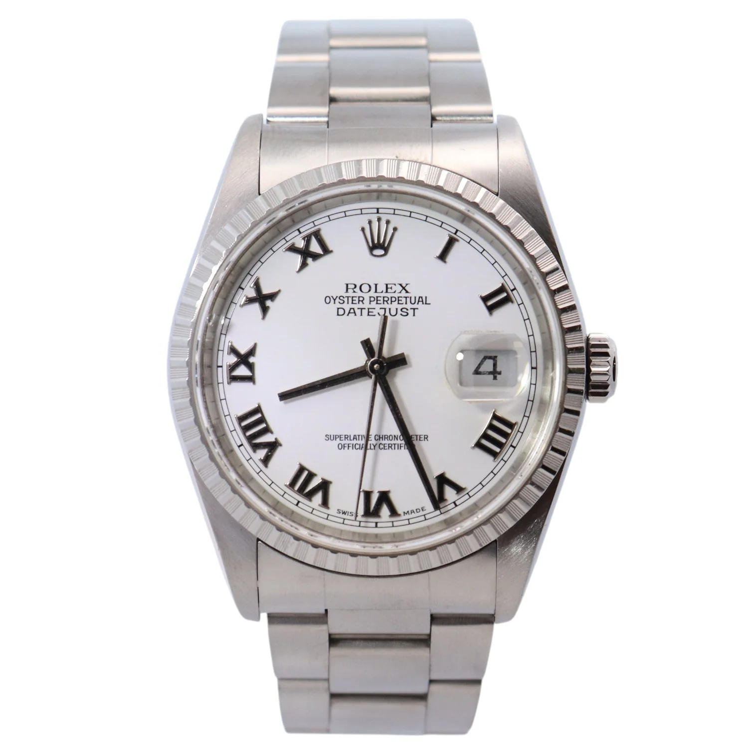 Rolex Datejust 36mm White Dial Watch Ref# 16220