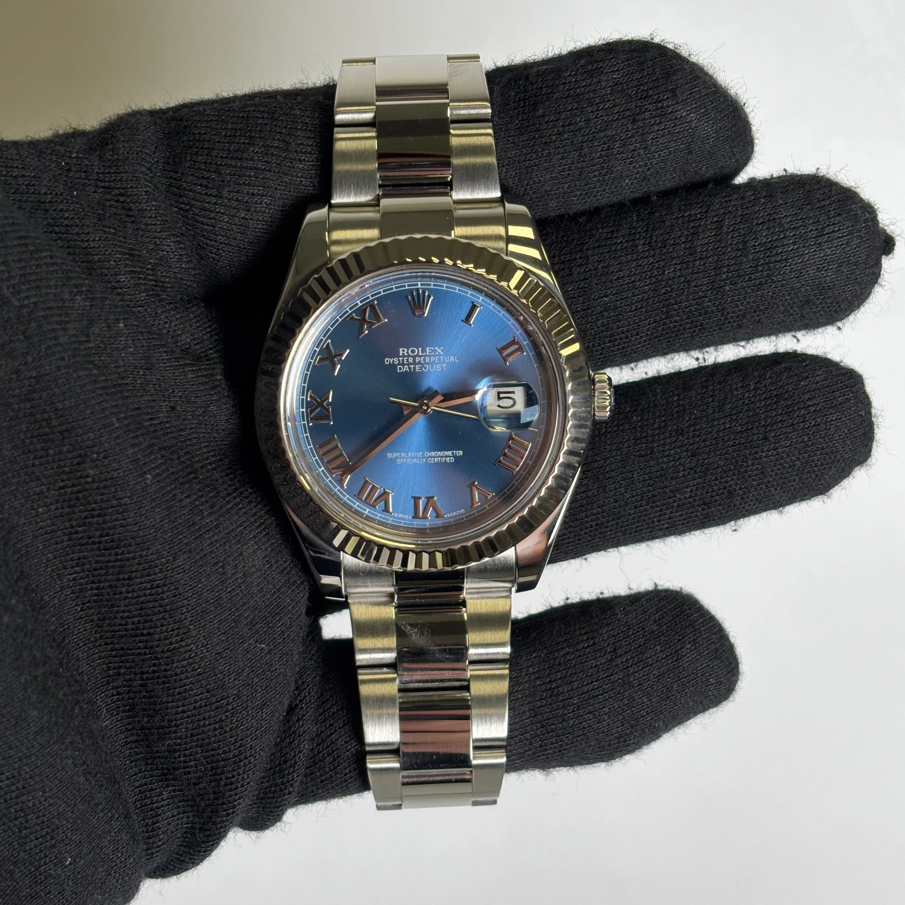 Rolex Datejust 41mm Blue Dial Watch Ref# 116334 - Image 2