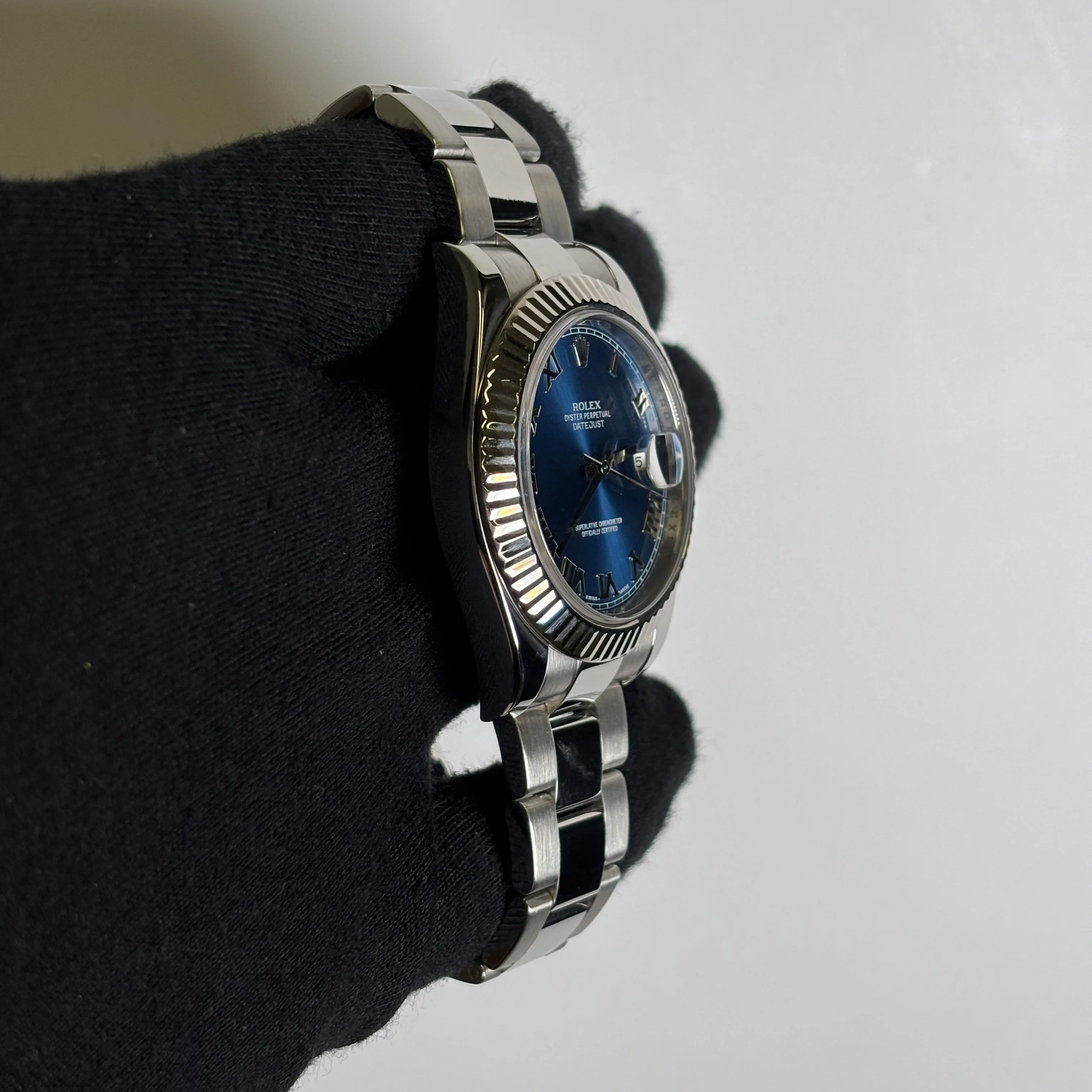 Rolex Datejust 41mm Blue Dial Watch Ref# 116334 - Image 3