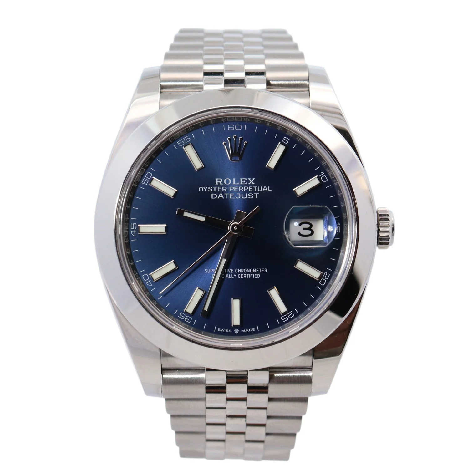 Rolex Datejust 41mm Blue Dial Watch Ref# 126300