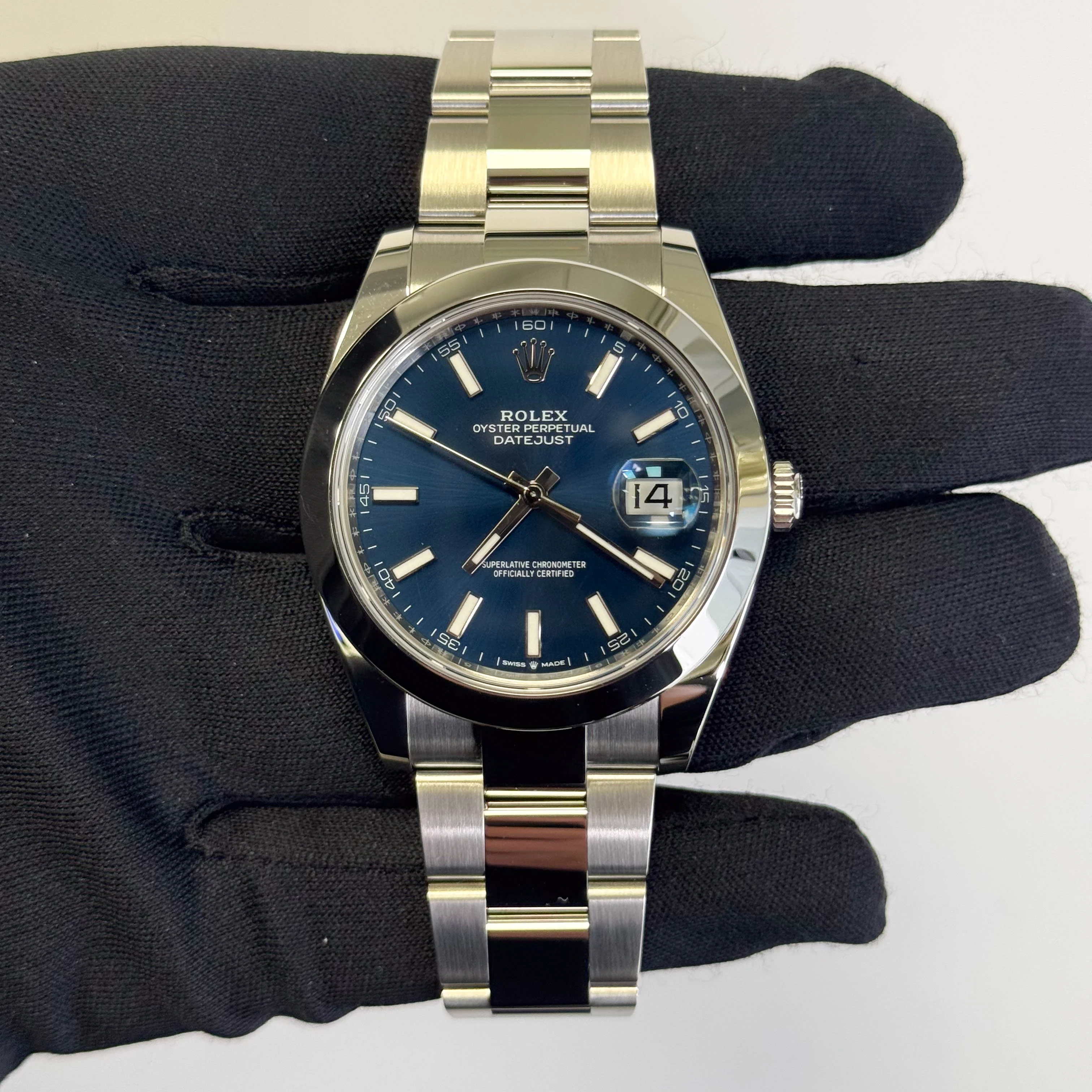 Rolex Datejust 41mm Blue Dial Watch Ref# 126300 - Image 2