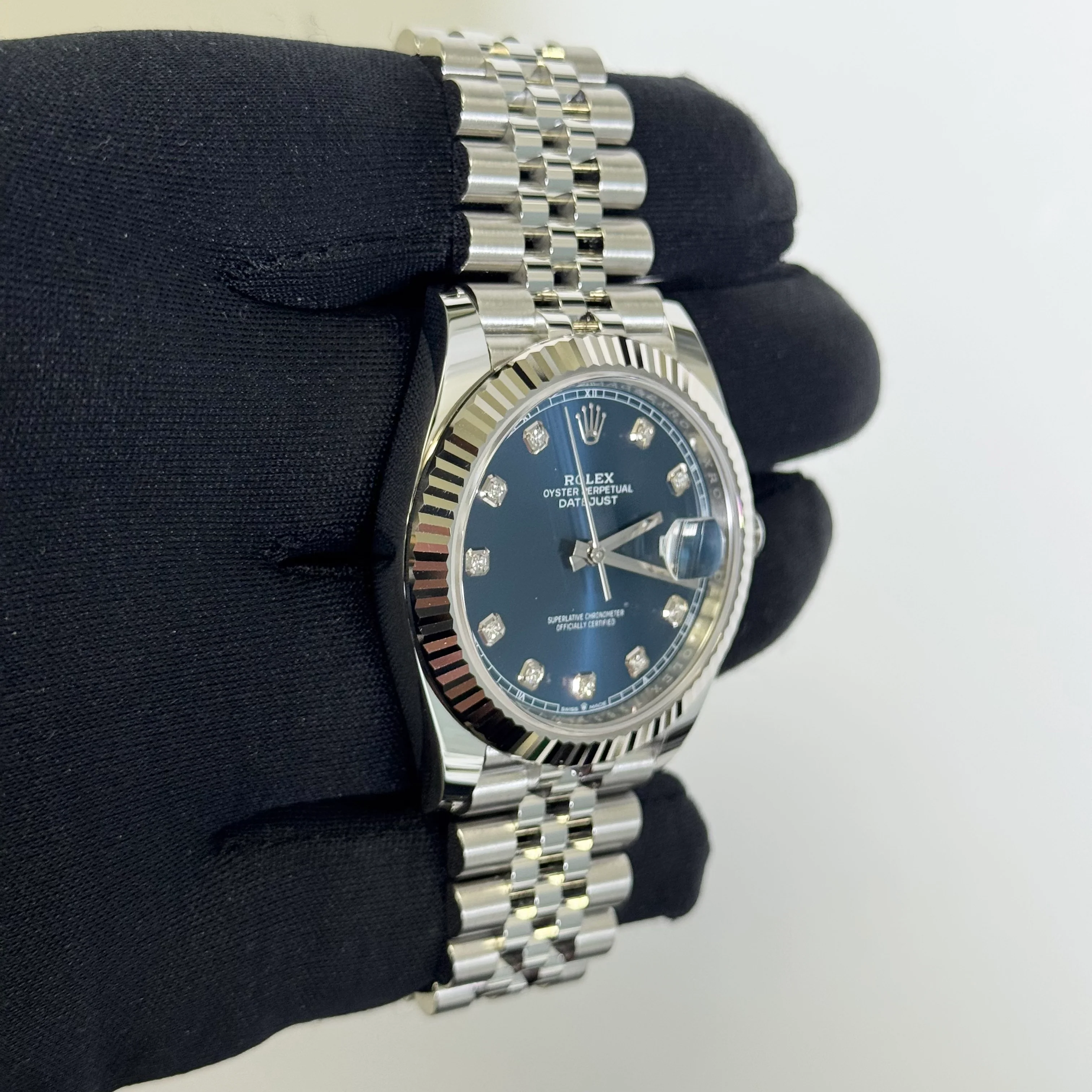 Rolex Datejust 41mm Blue Dial Watch Ref# 126334 - Image 3