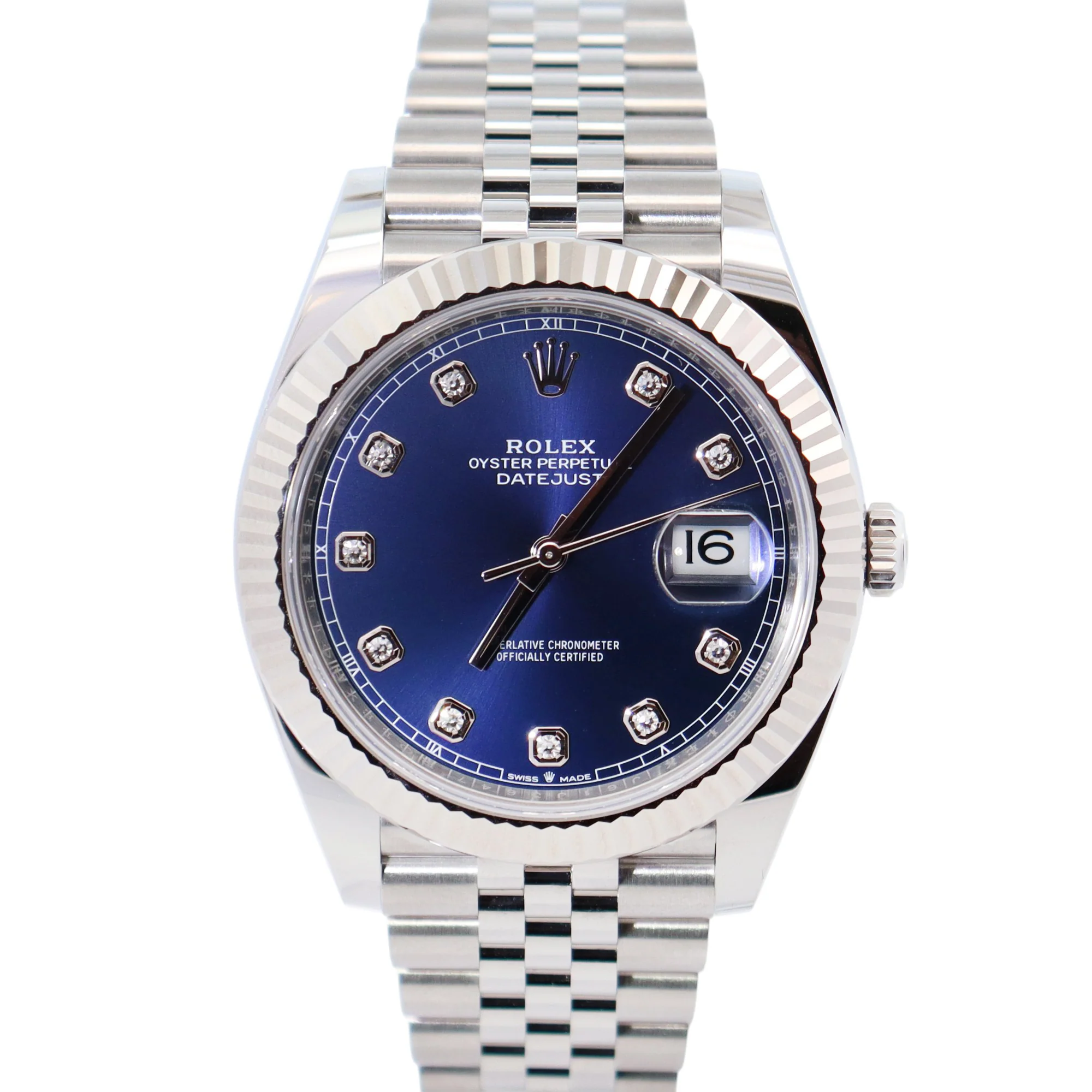 Rolex Datejust 41mm Blue Dial Watch Ref# 126334