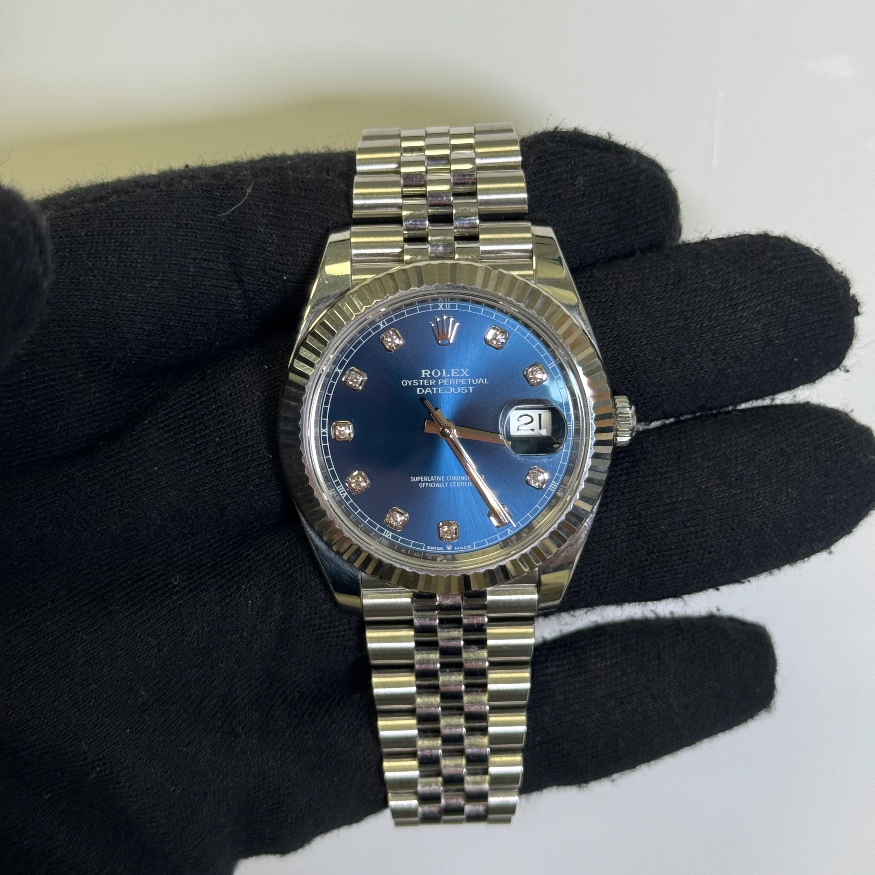 Rolex Datejust 41mm Blue Dial Watch Ref# 126334 - Image 2