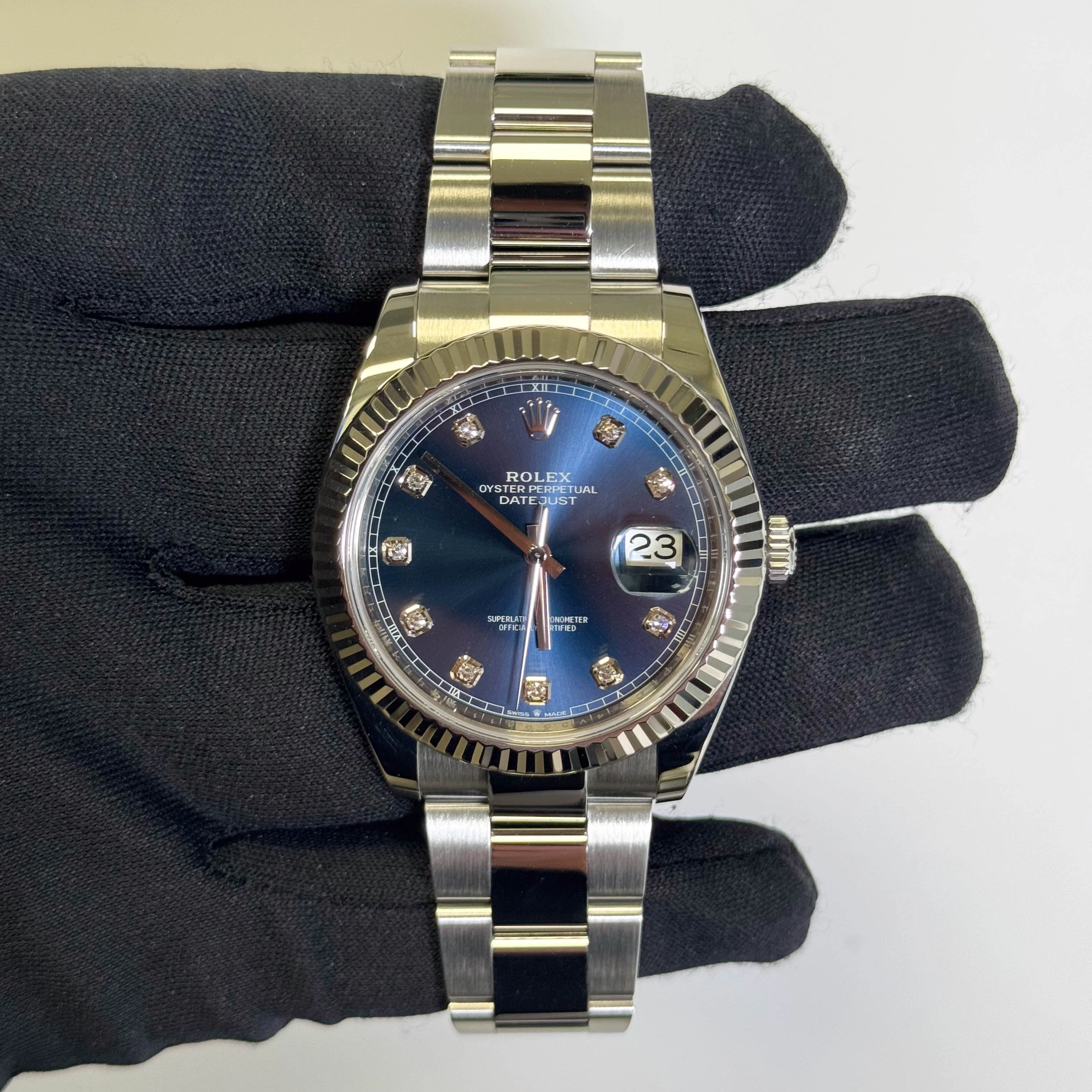 Rolex Datejust 41mm Blue Dial Watch Ref# 126334 - Image 2