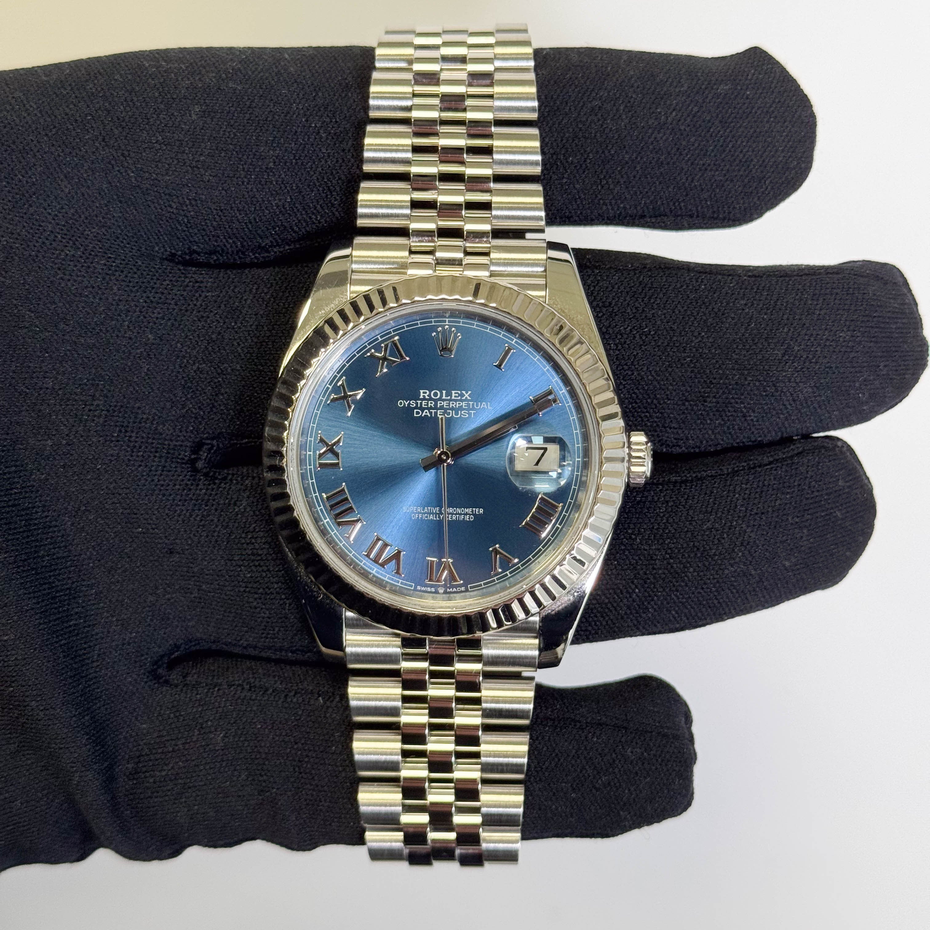 Rolex Datejust 41mm Blue Dial Watch Ref# 126334 - Image 2