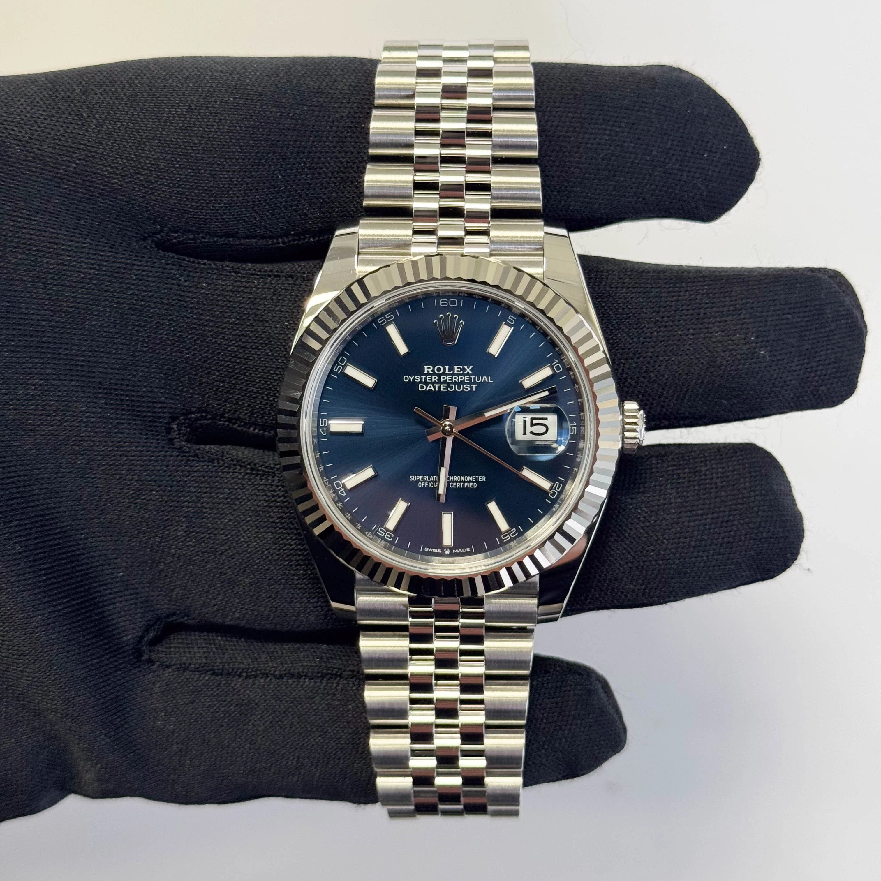 Rolex Datejust 41mm Blue Dial Watch Ref# 126334 - Image 2