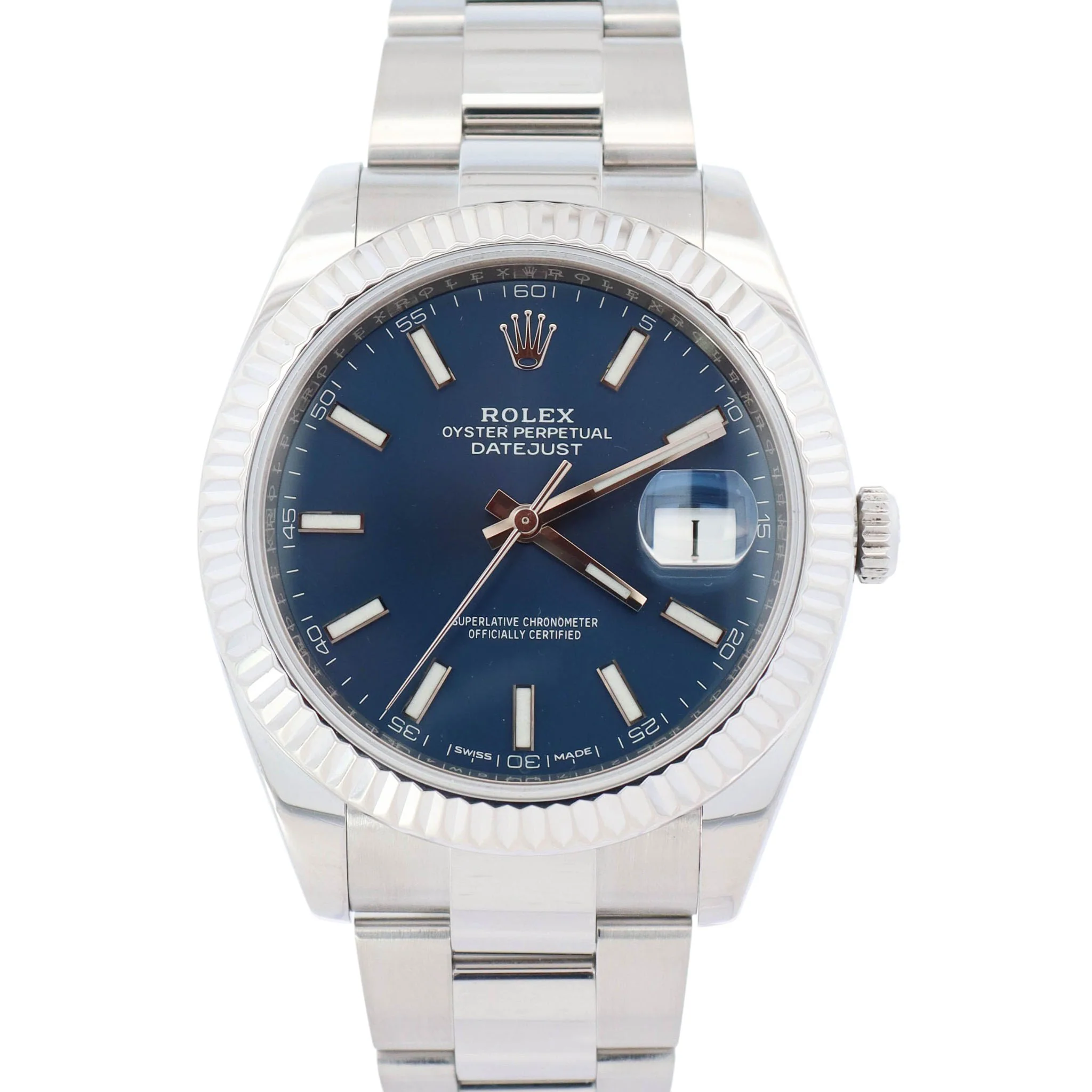 Rolex Datejust 41mm Blue Dial Watch Ref# 126334