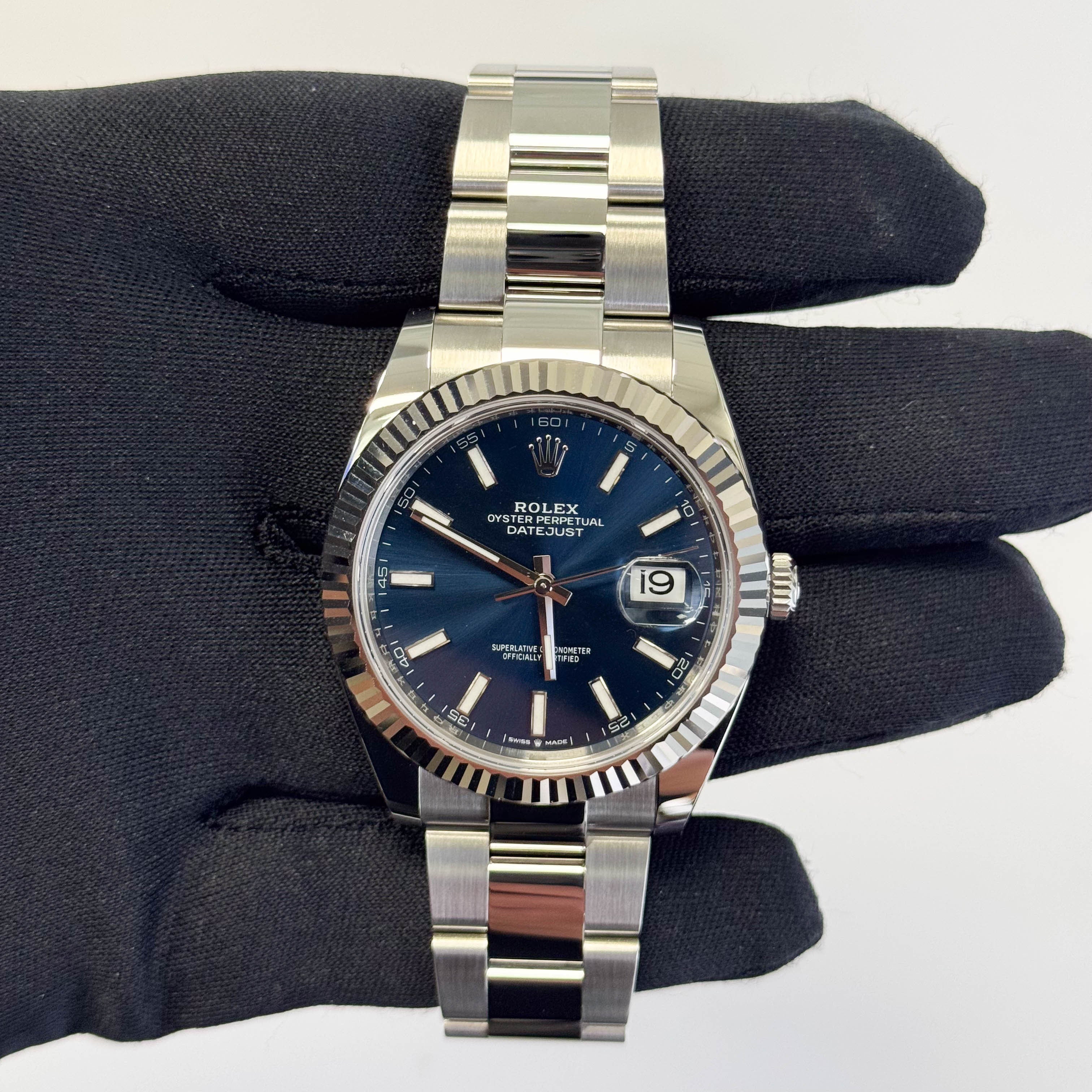 Rolex Datejust 41mm Blue Dial Watch Ref# 126334 - Image 2