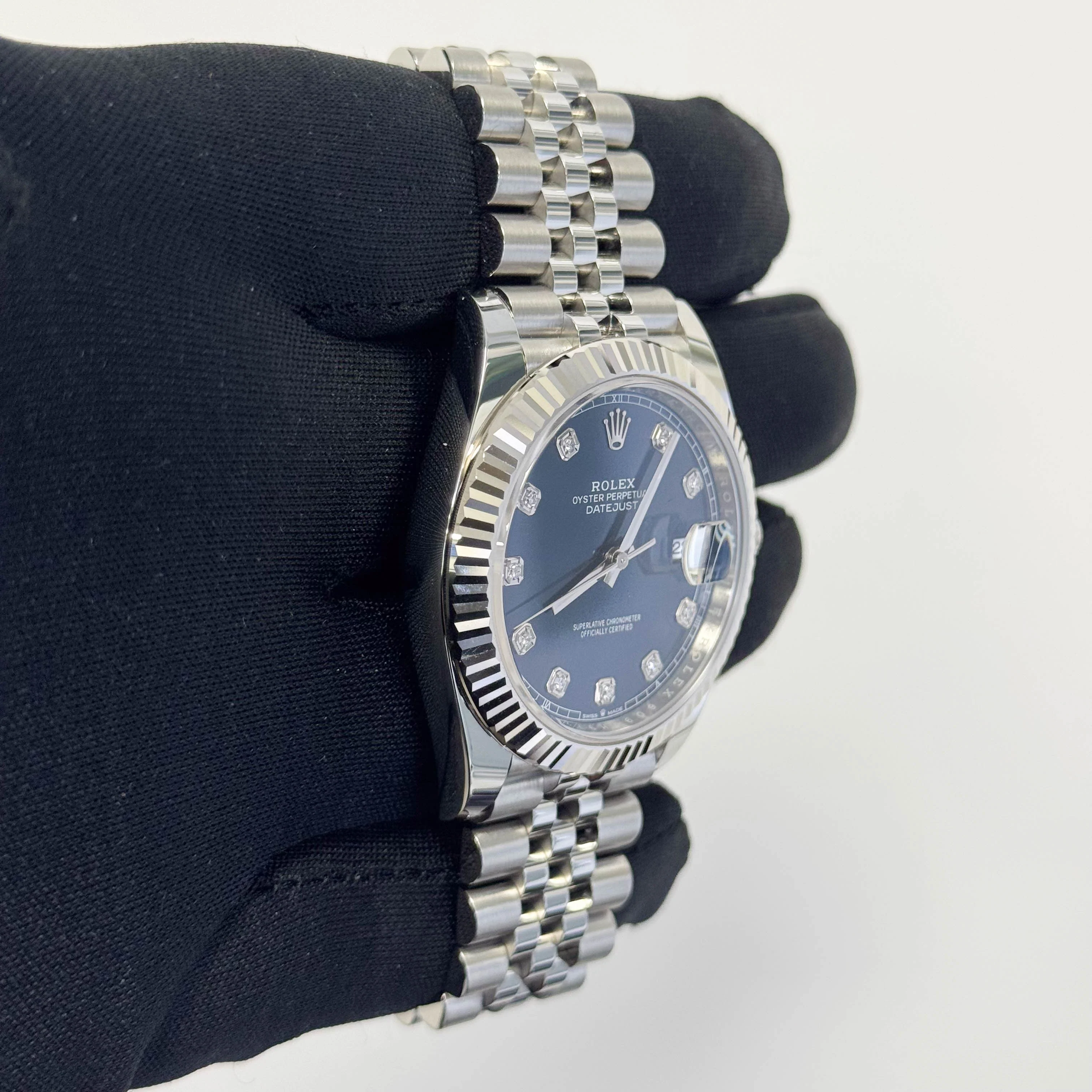 Rolex Datejust 41mm Blue Dial Watch Ref# 126334 - Image 3