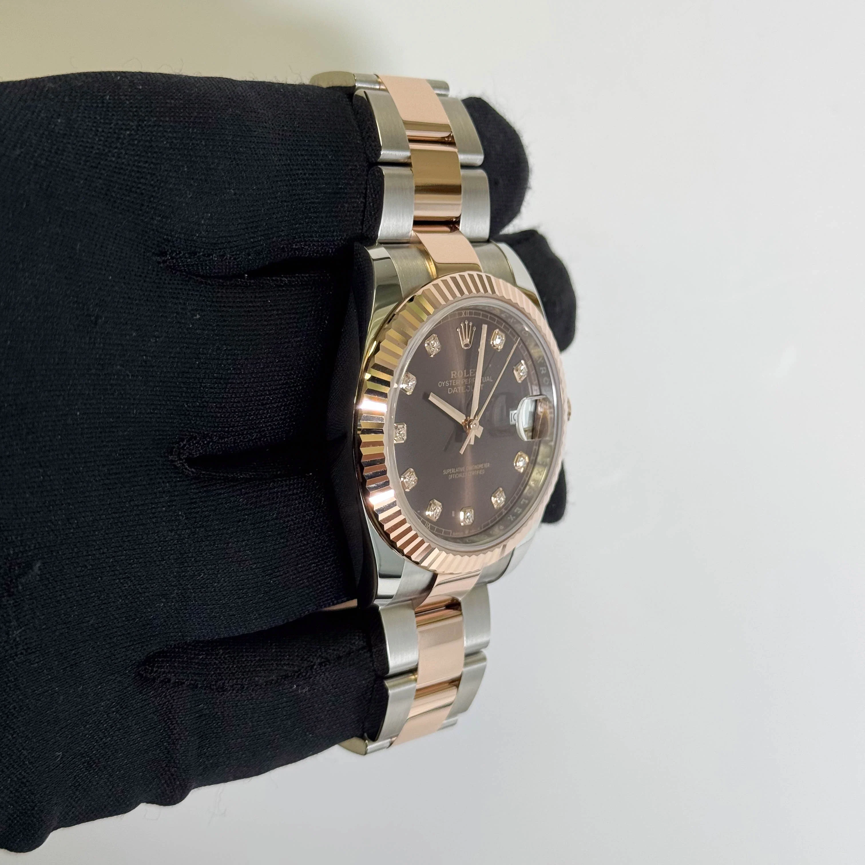 Rolex Datejust 41mm Chocolate Diamond Dial Watch Ref# 126331 - Image 3
