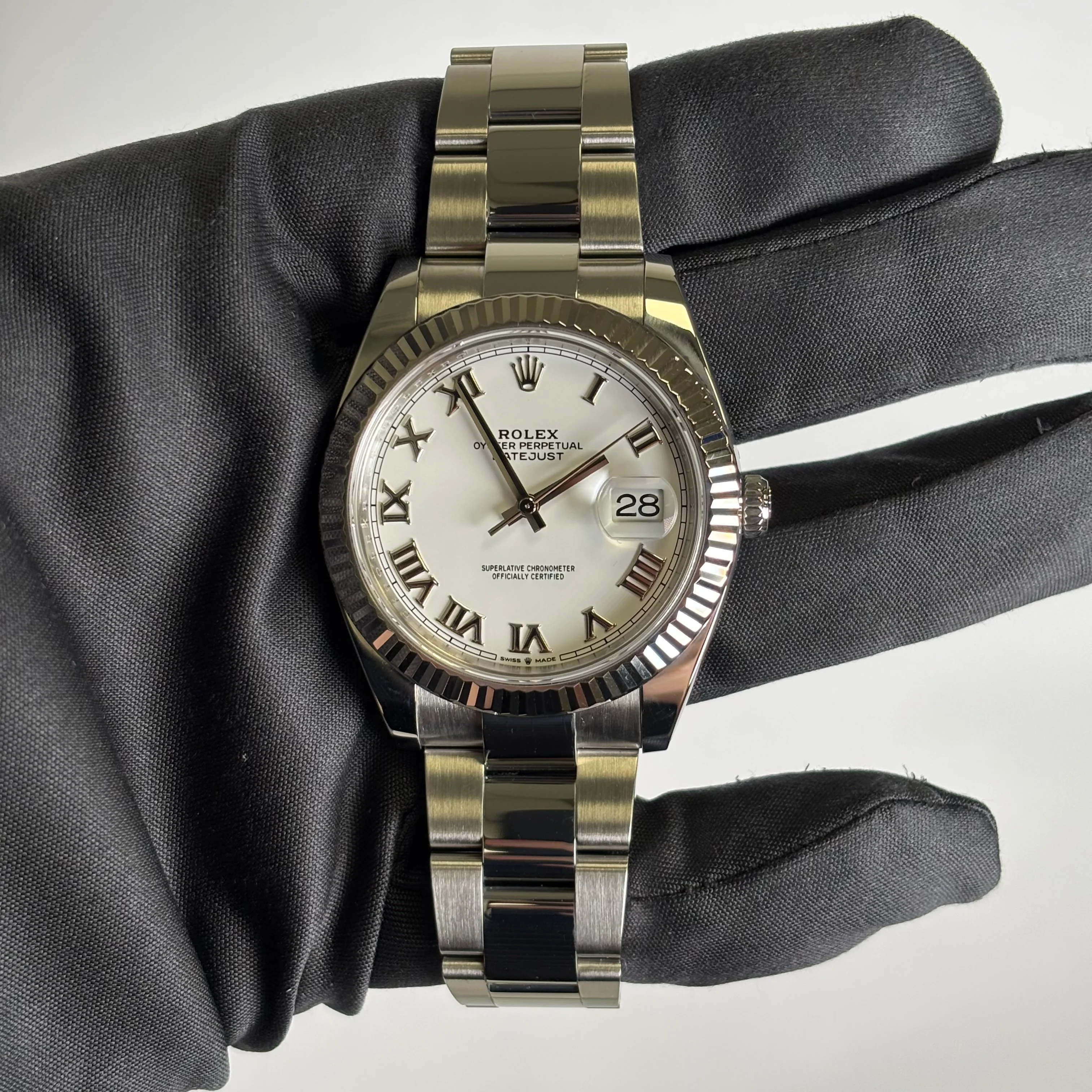 Rolex Datejust 41mm White Dial Watch Ref# 126334 - Image 2
