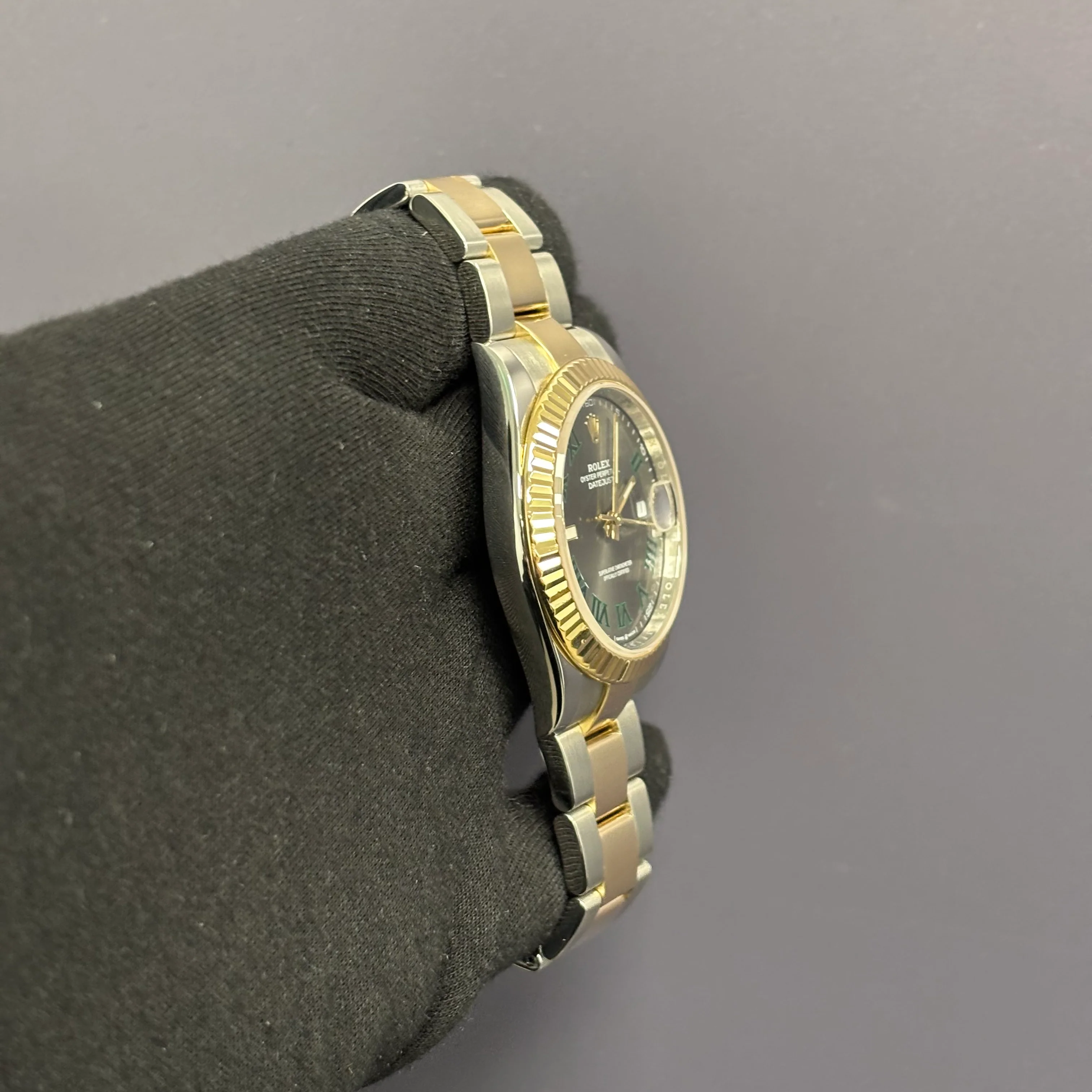 Rolex Datejust 41mm Grey Wimbledon Dial Watch Ref# 126333 - Image 3