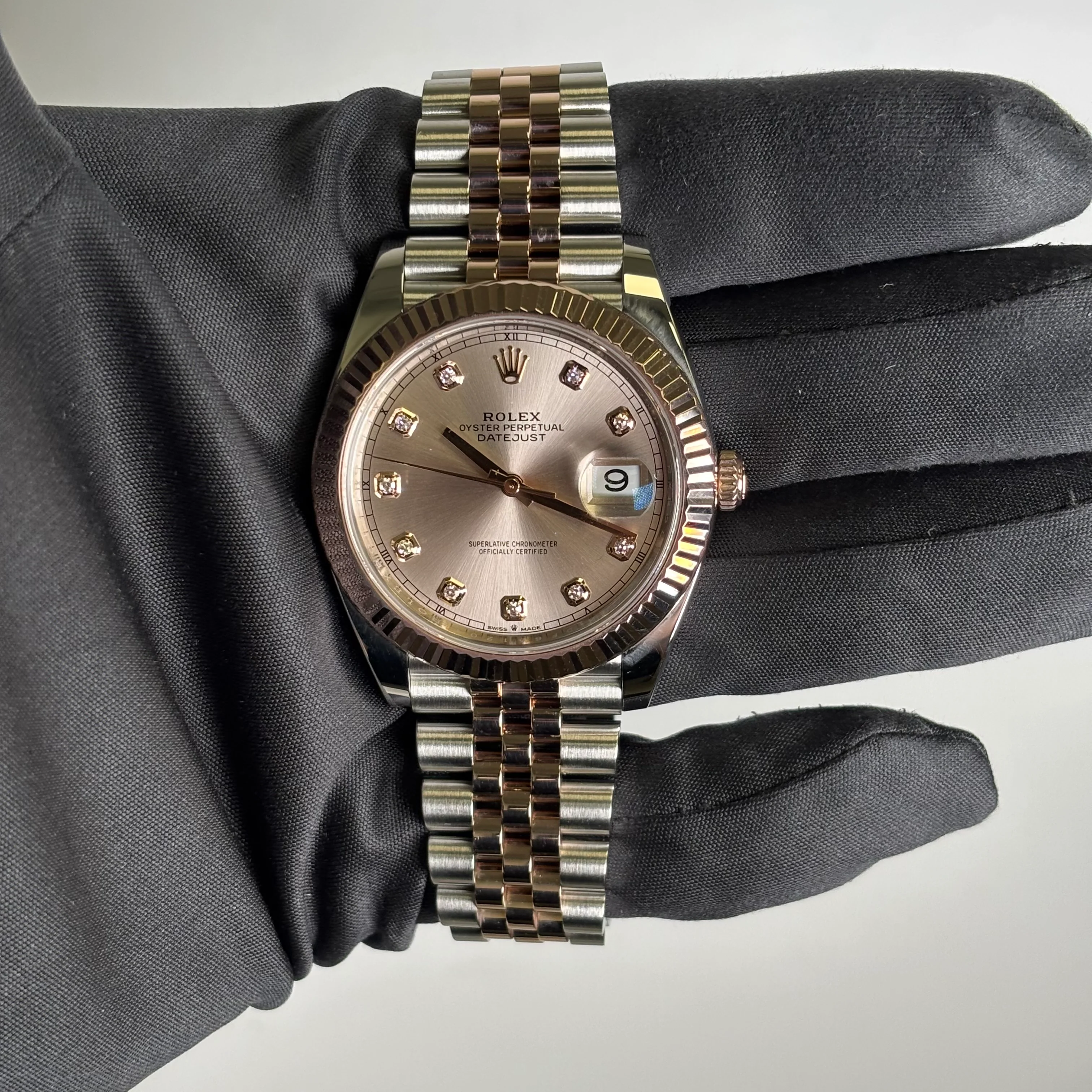 Rolex Datejust 41mm Pink Dial Watch Ref# 126331 - Image 2
