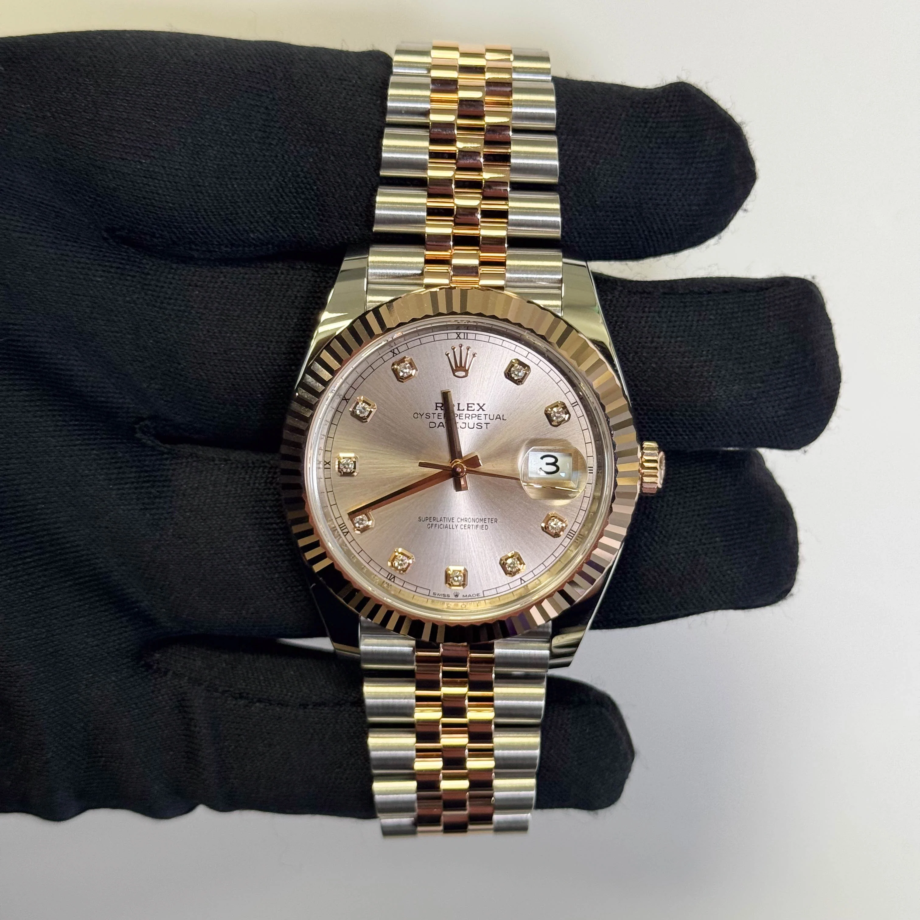 Rolex Datejust 41mm Pink Dial Watch Ref# 126331 - Image 2