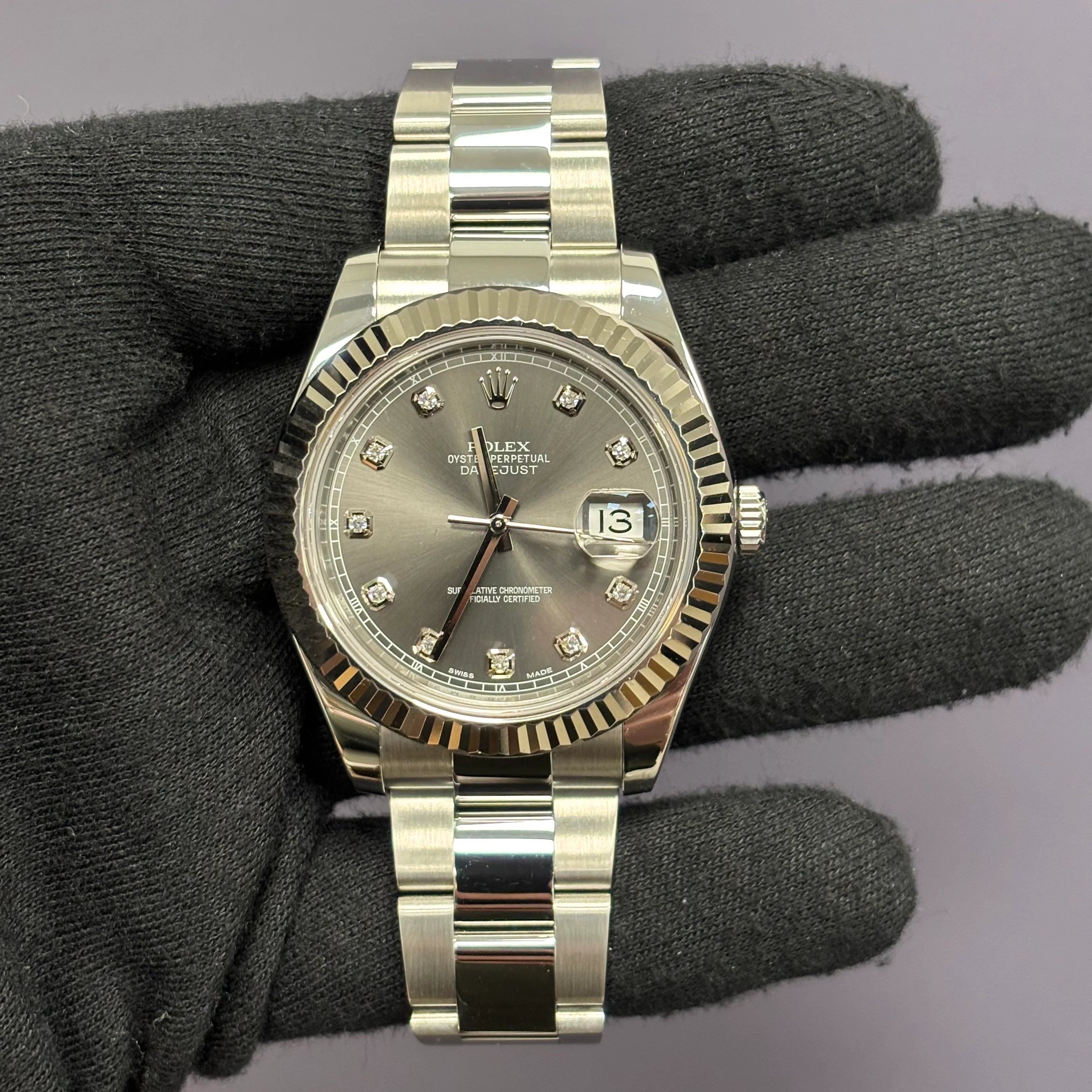 Rolex Datejust 41mm Rhodium Dial Watch Ref# 116334 - Image 2