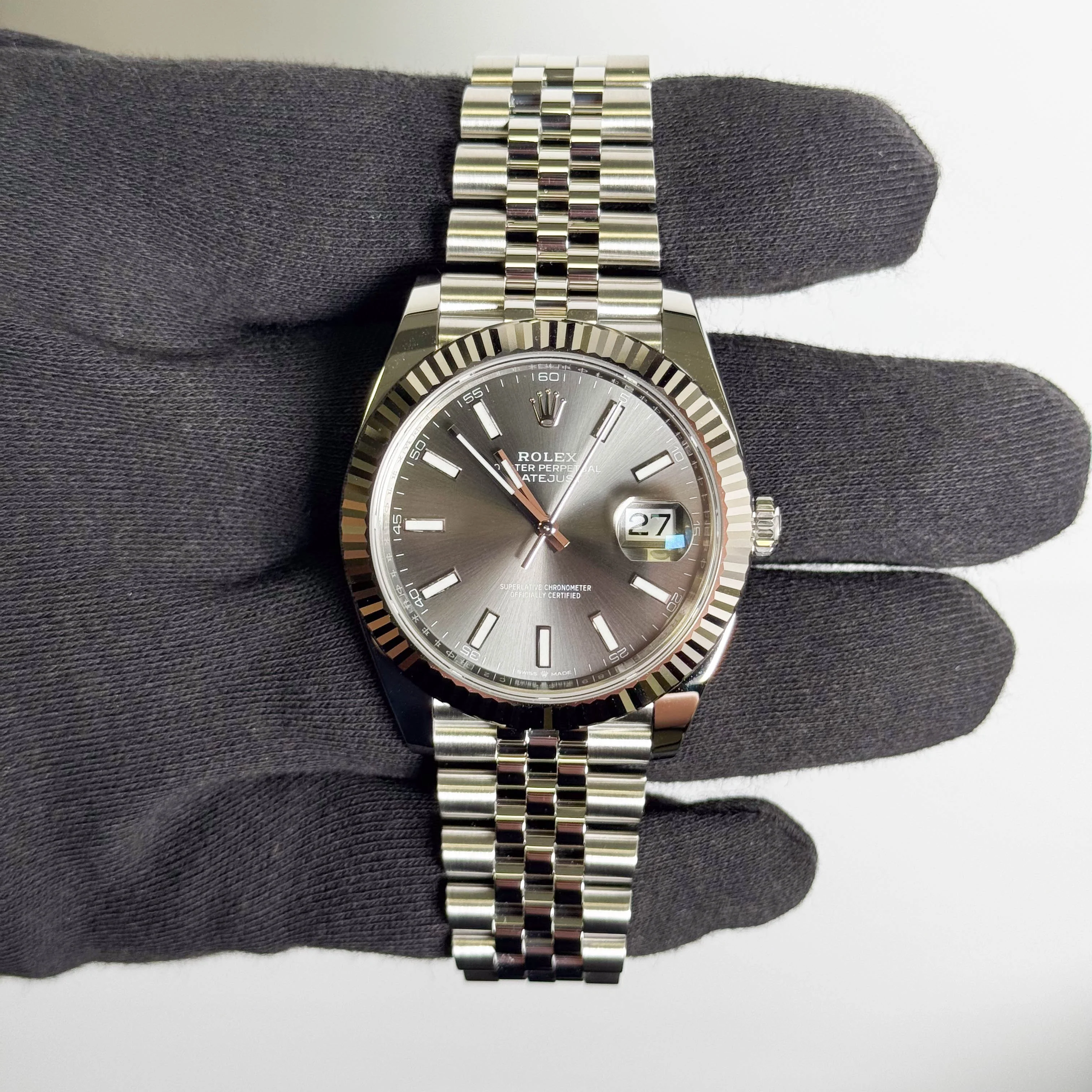 Rolex Datejust 41mm Rhodium Dial Watch Ref# 126334 - Image 2