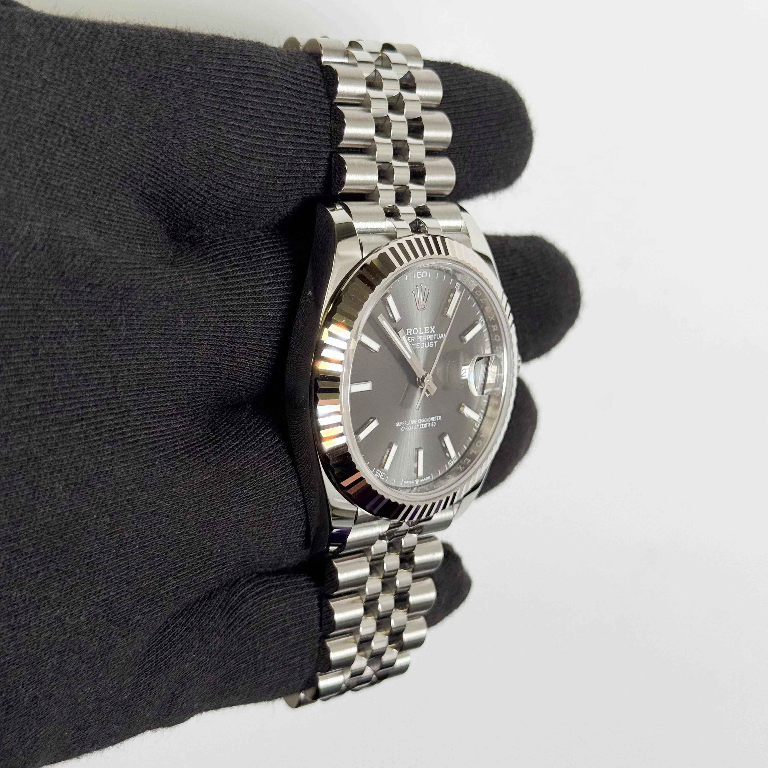 Rolex Datejust 41mm Rhodium Dial Watch Ref# 126334 - Image 3