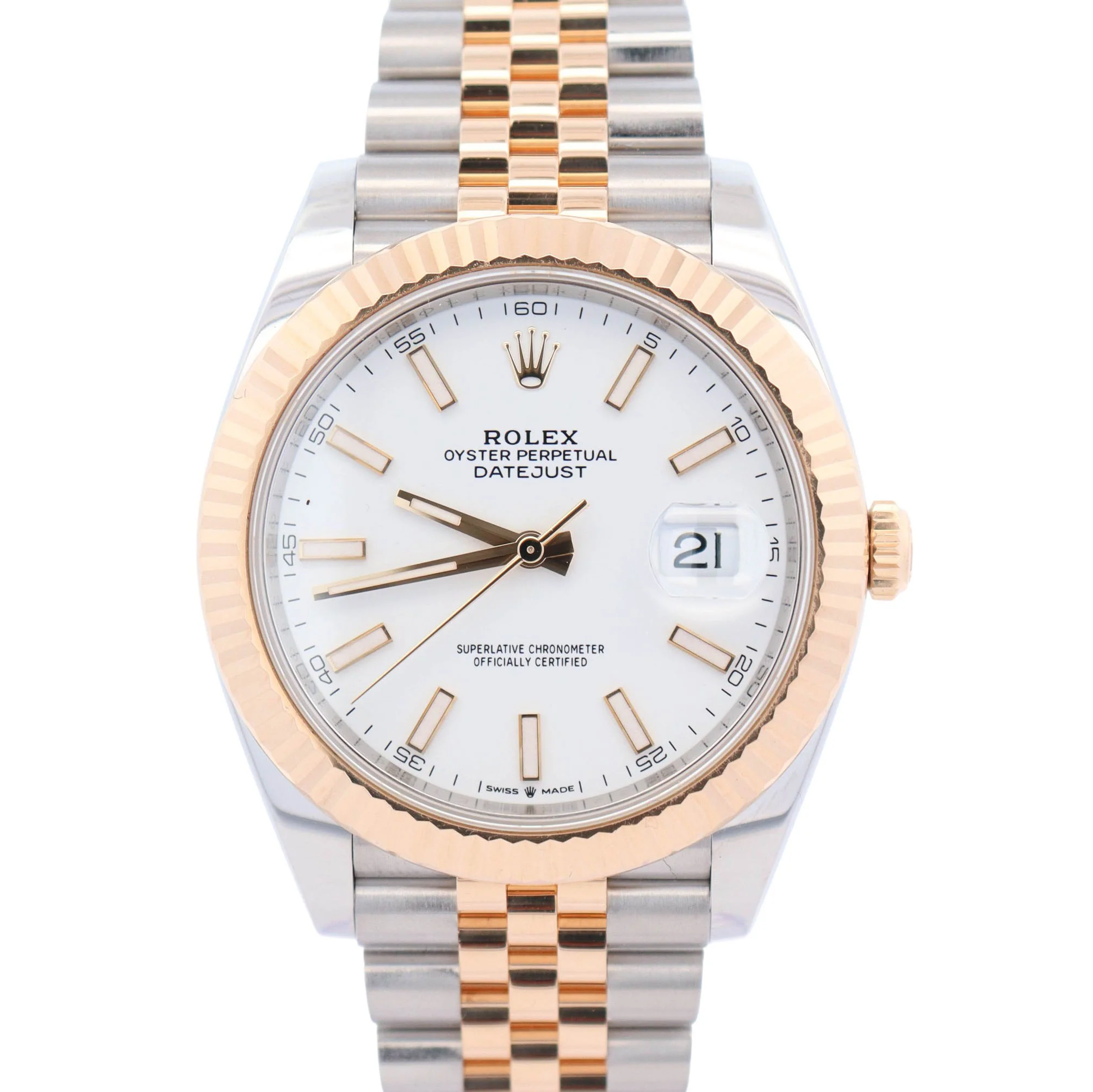 Rolex Datejust 41mm White Dial Watch Ref# 126333