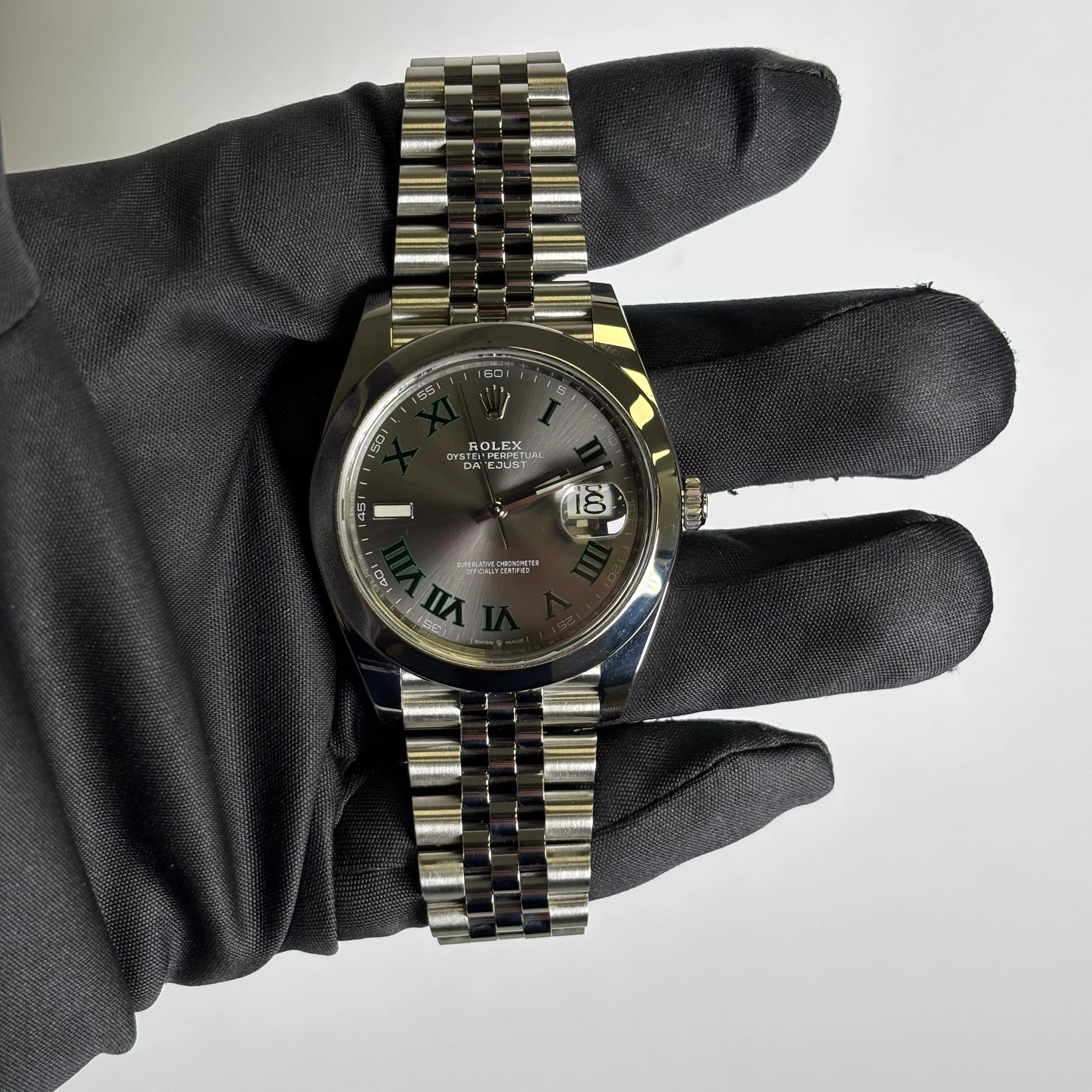 Rolex Datejust 41mm Wimbledon Dial Watch Ref# 126300 - Image 2