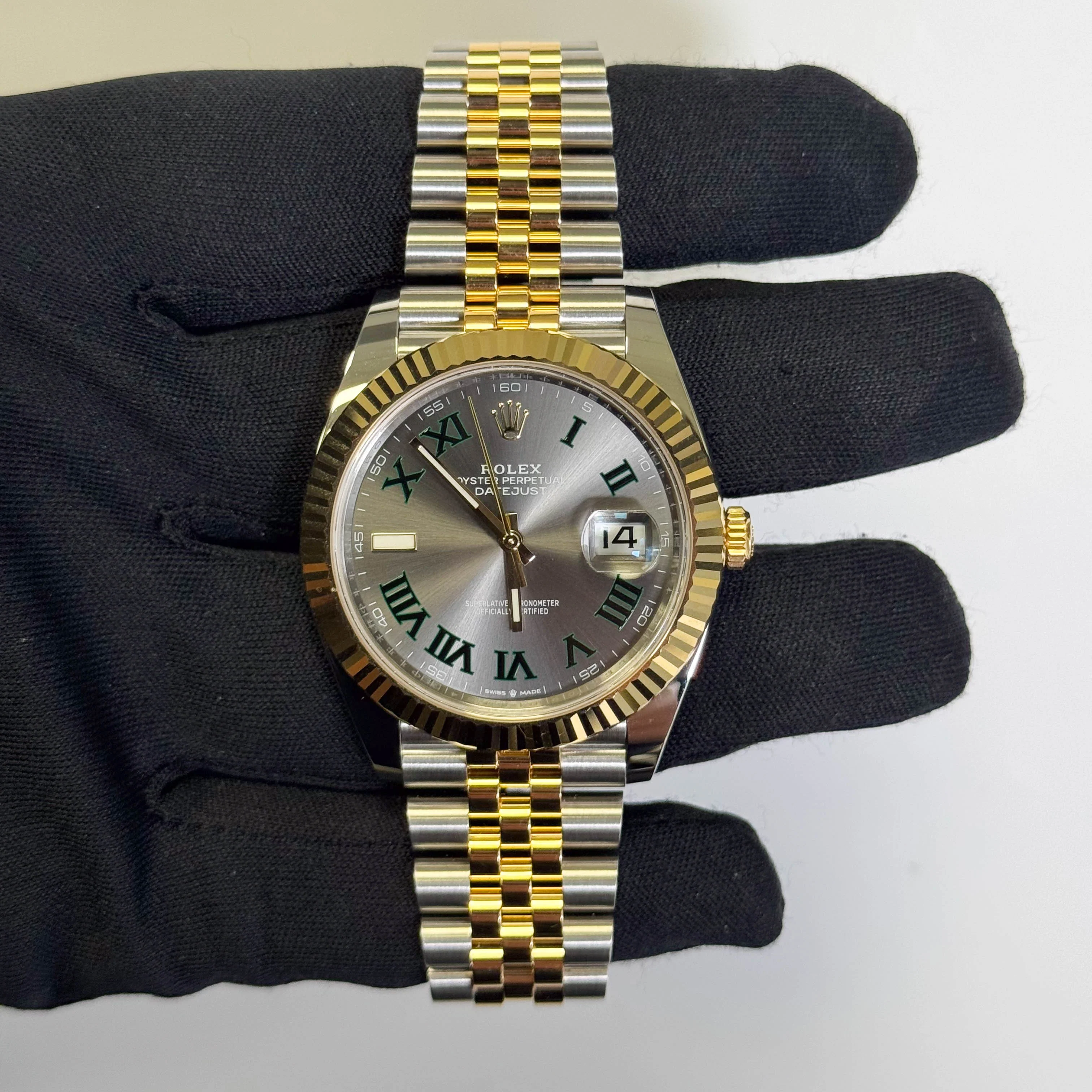 Rolex Datejust 41mm Wimbledon Dial Watch Ref# 126333 - Image 2
