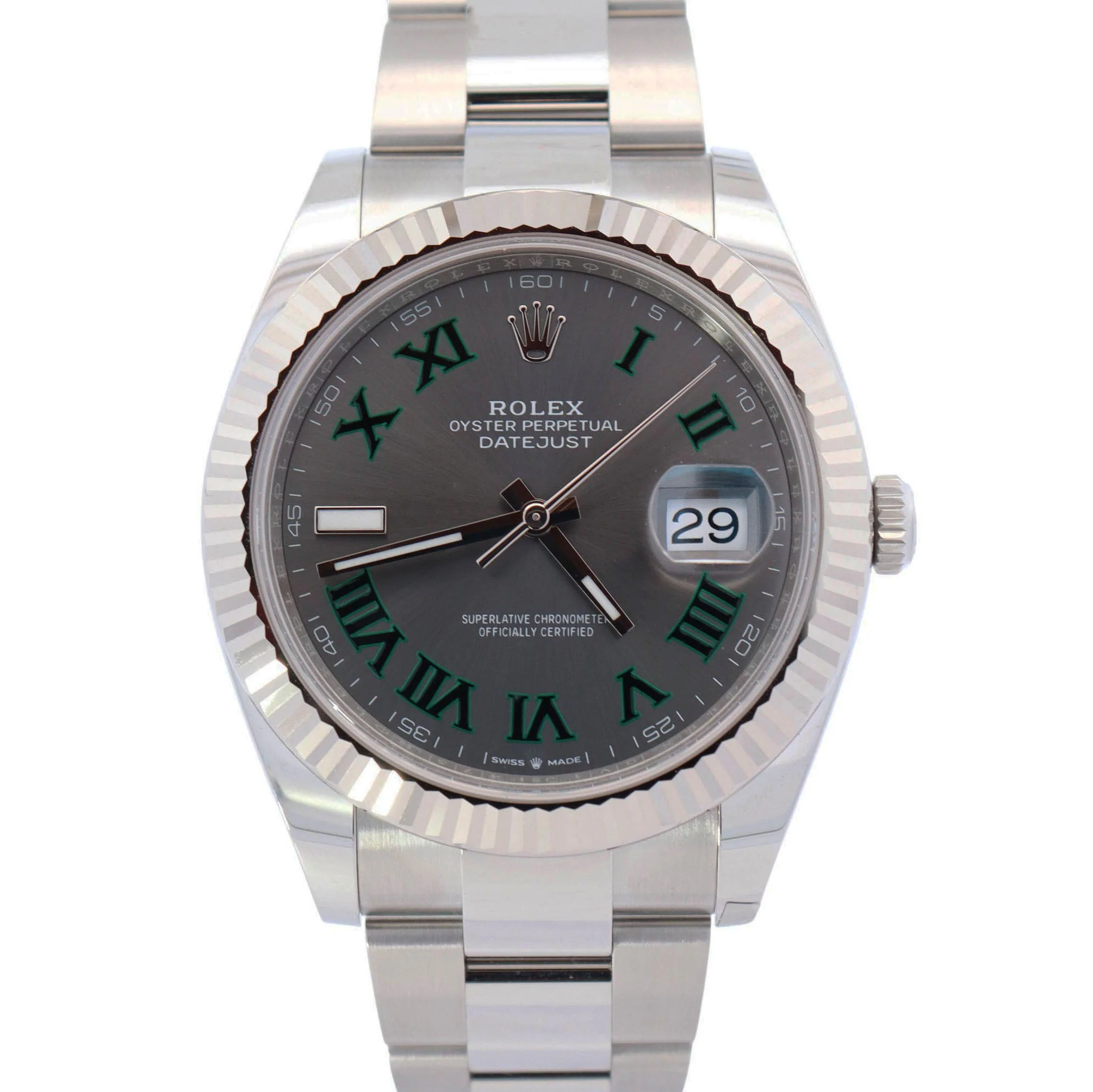 Rolex Datejust 41mm Wimbledon Dial Watch Ref# 126334